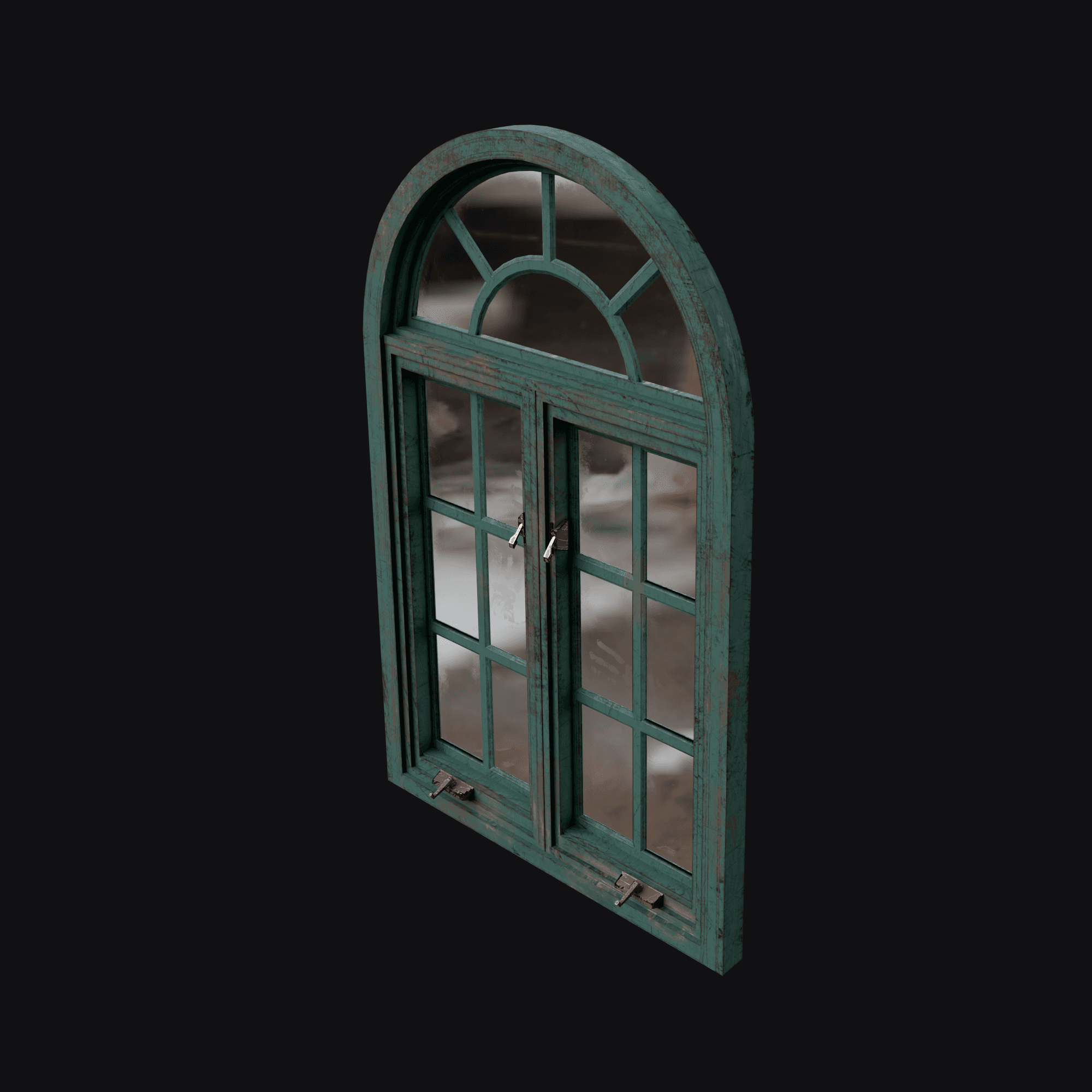 Arched Window, free Blender 3D model render