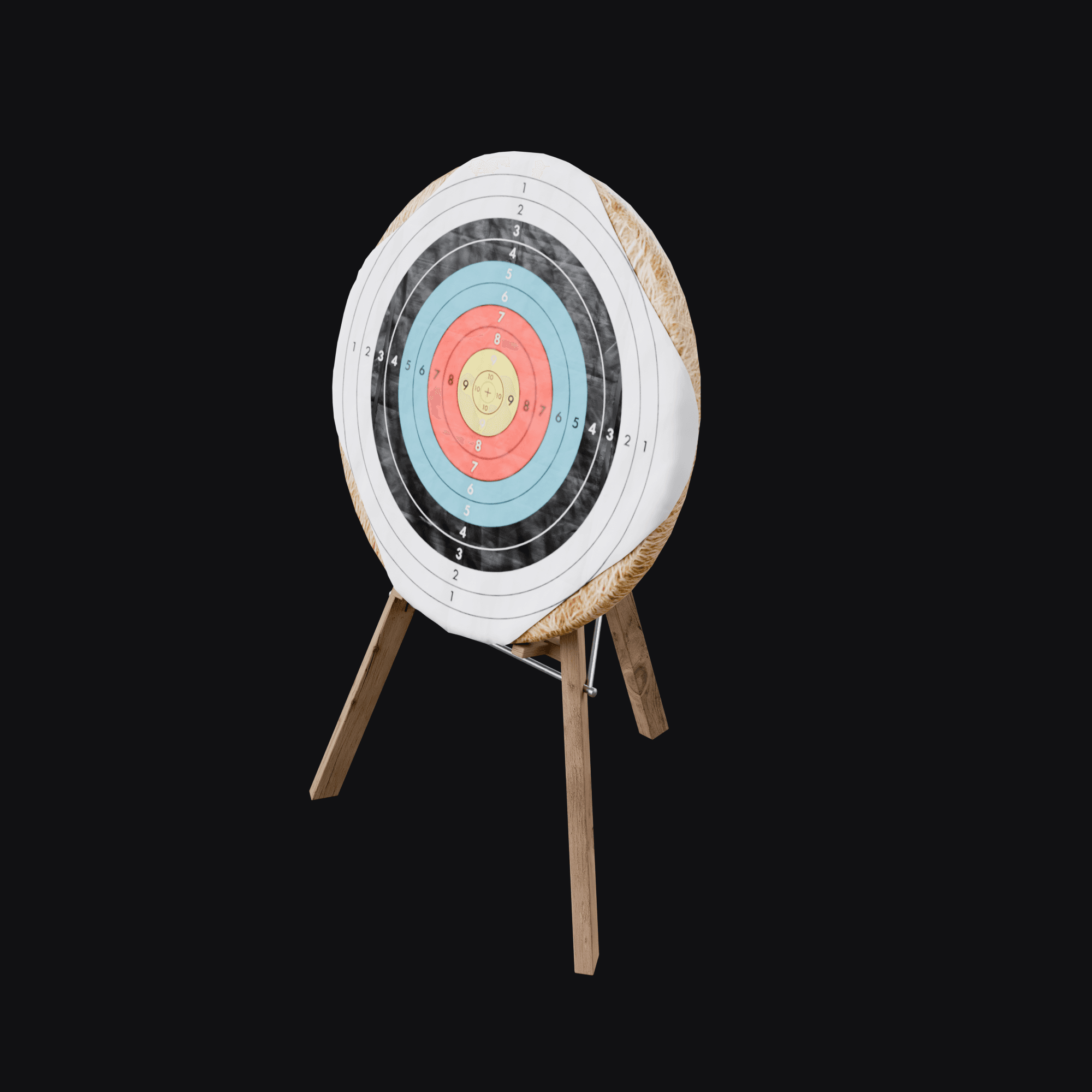 Archery Target, free Blender 3D model render