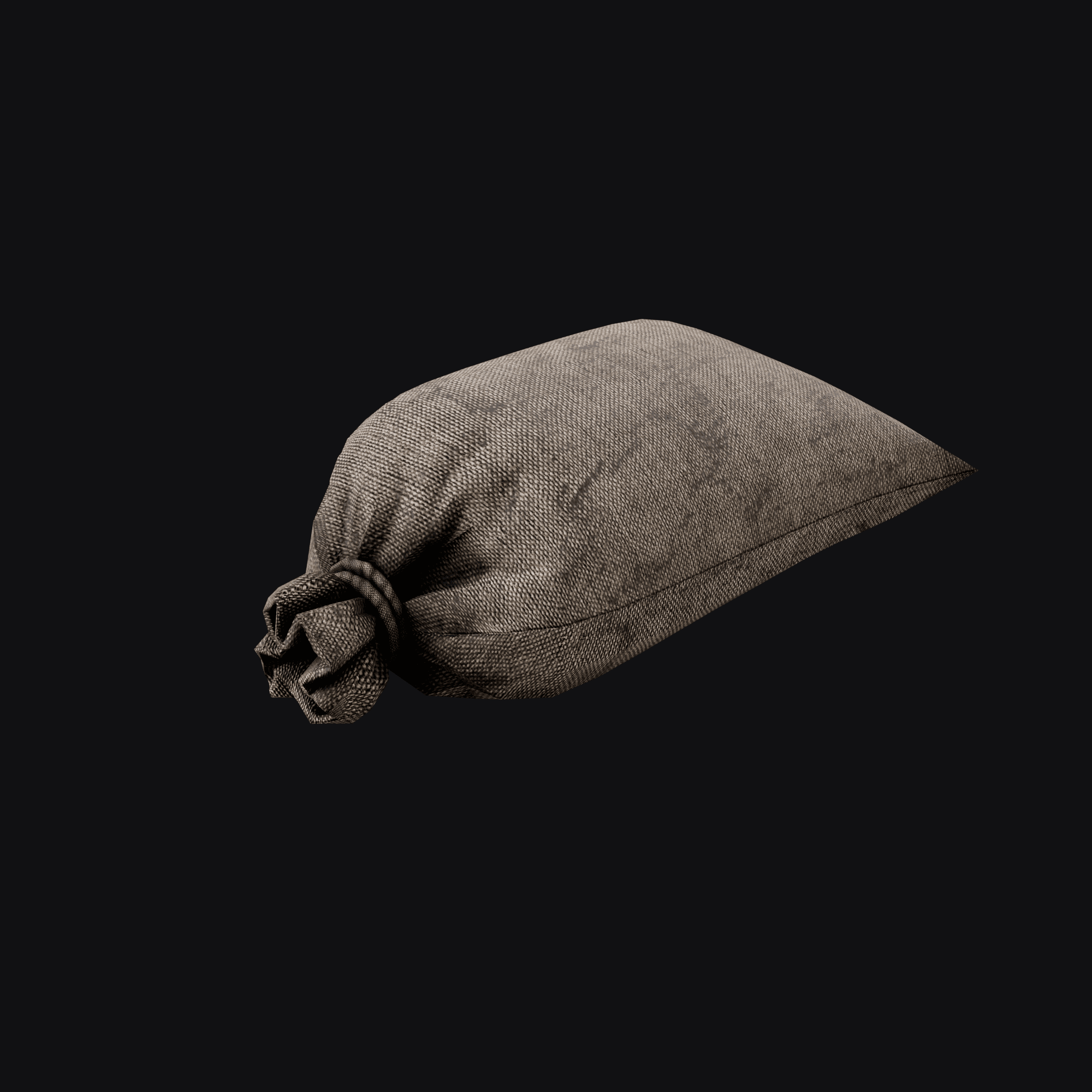 Burlap Sack C, free Blender 3D model render