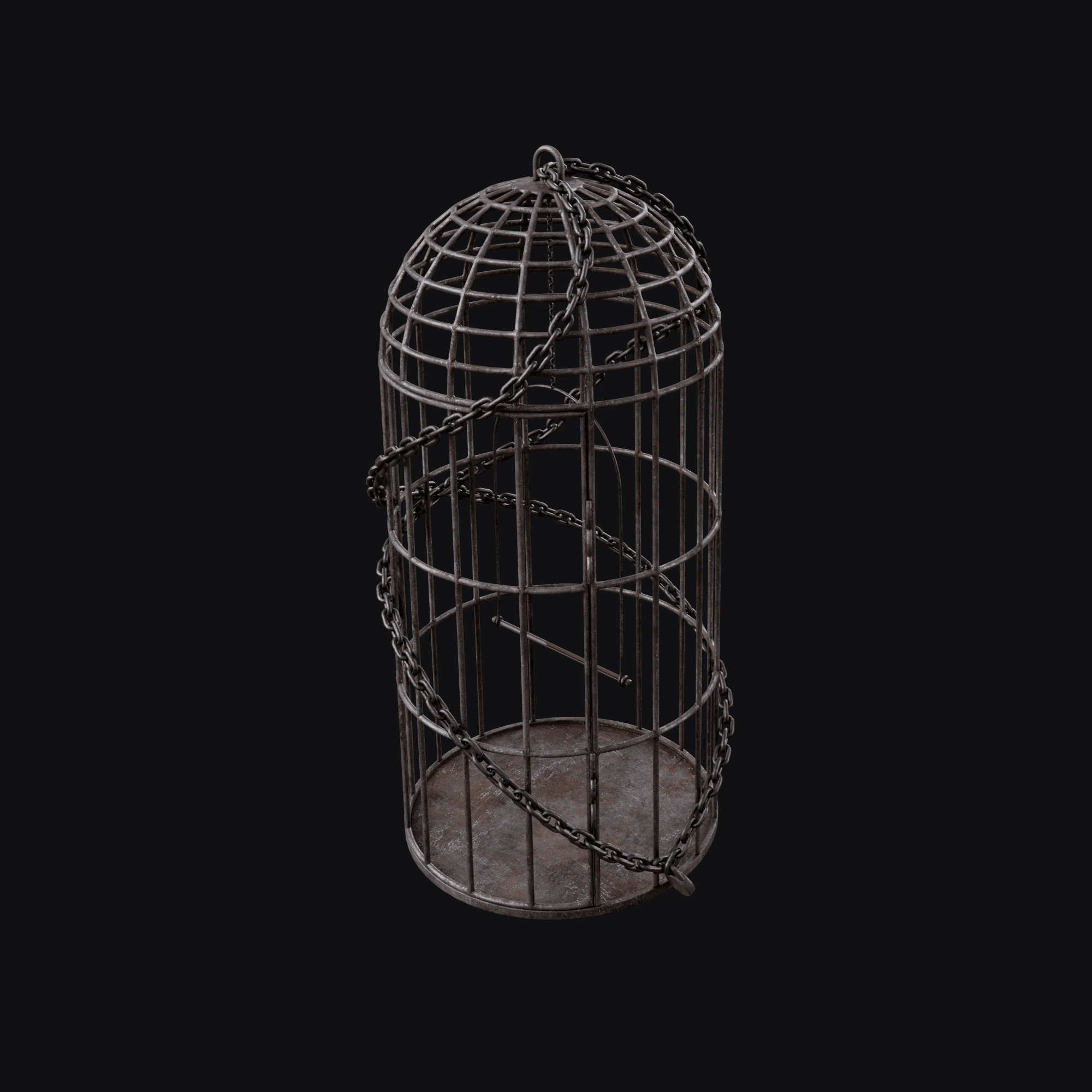Cage A, free Blender 3D model render