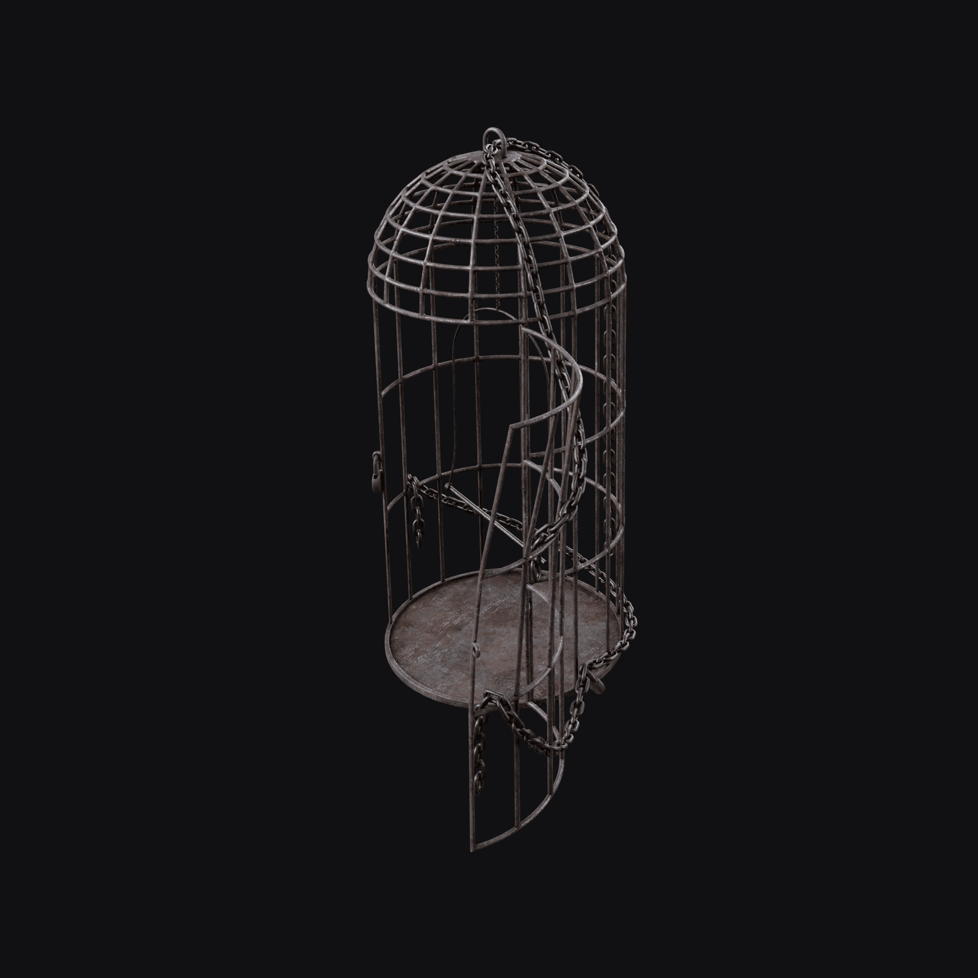 Cage B, free Blender 3D model render