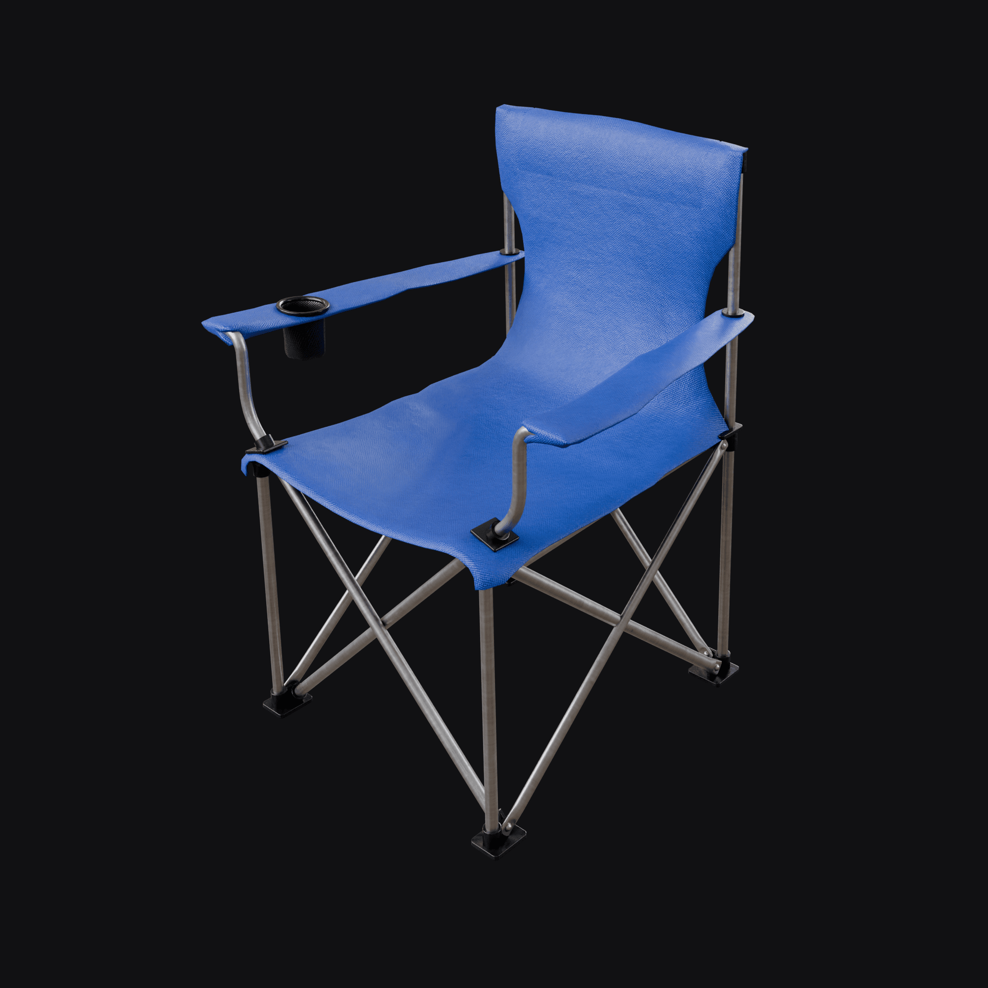 Camping Chair, free Blender 3D model render