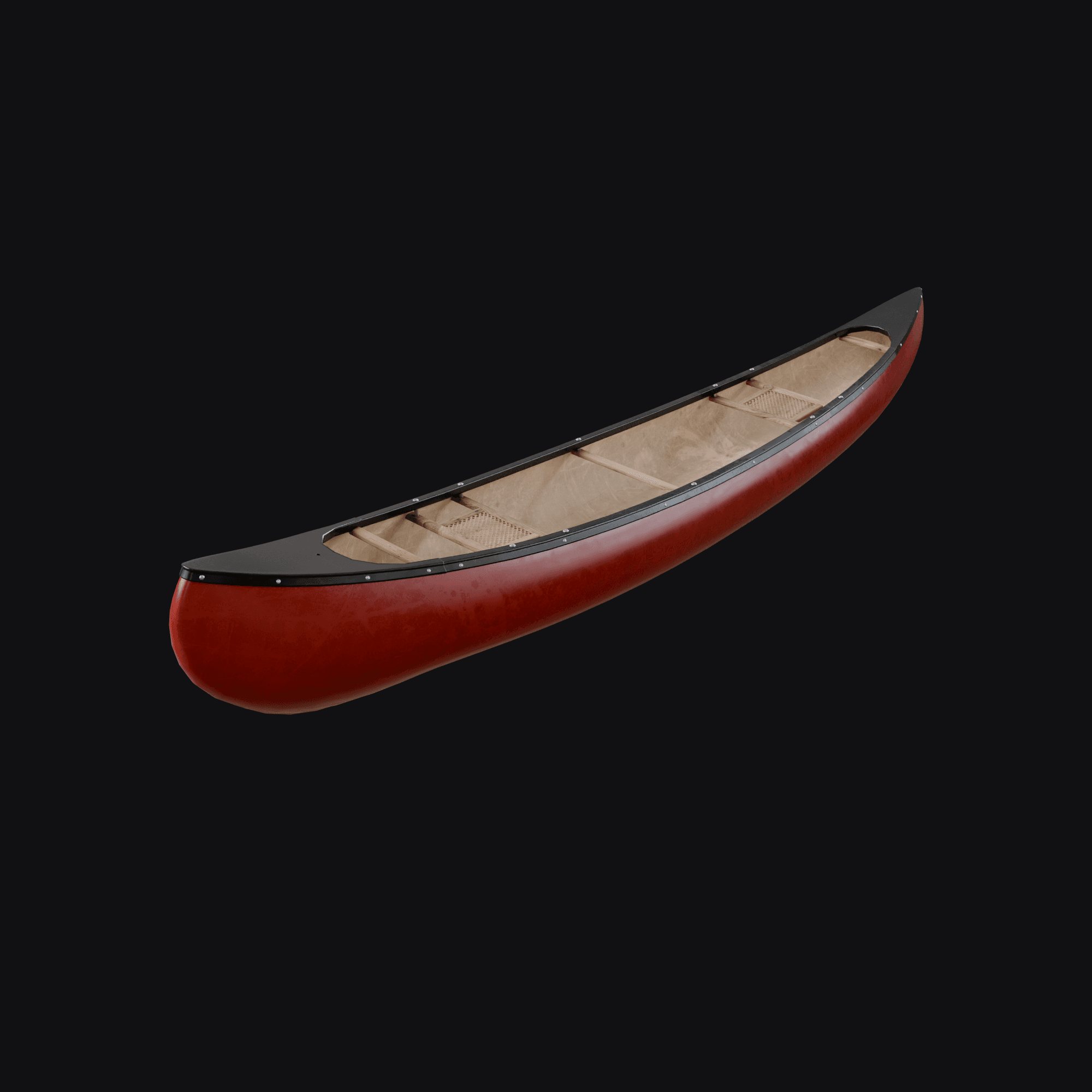 Canoe, free Blender 3D model render