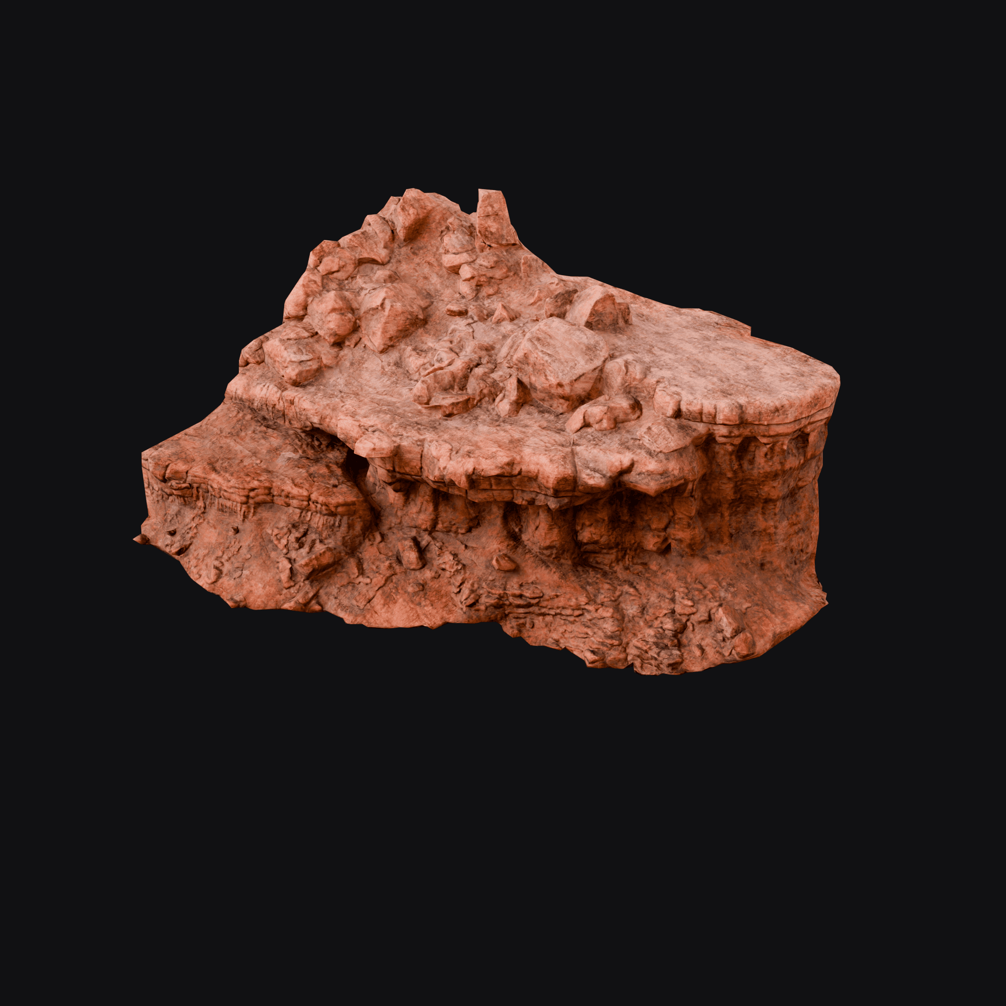 Canyon Ledge, free Blender 3D model render