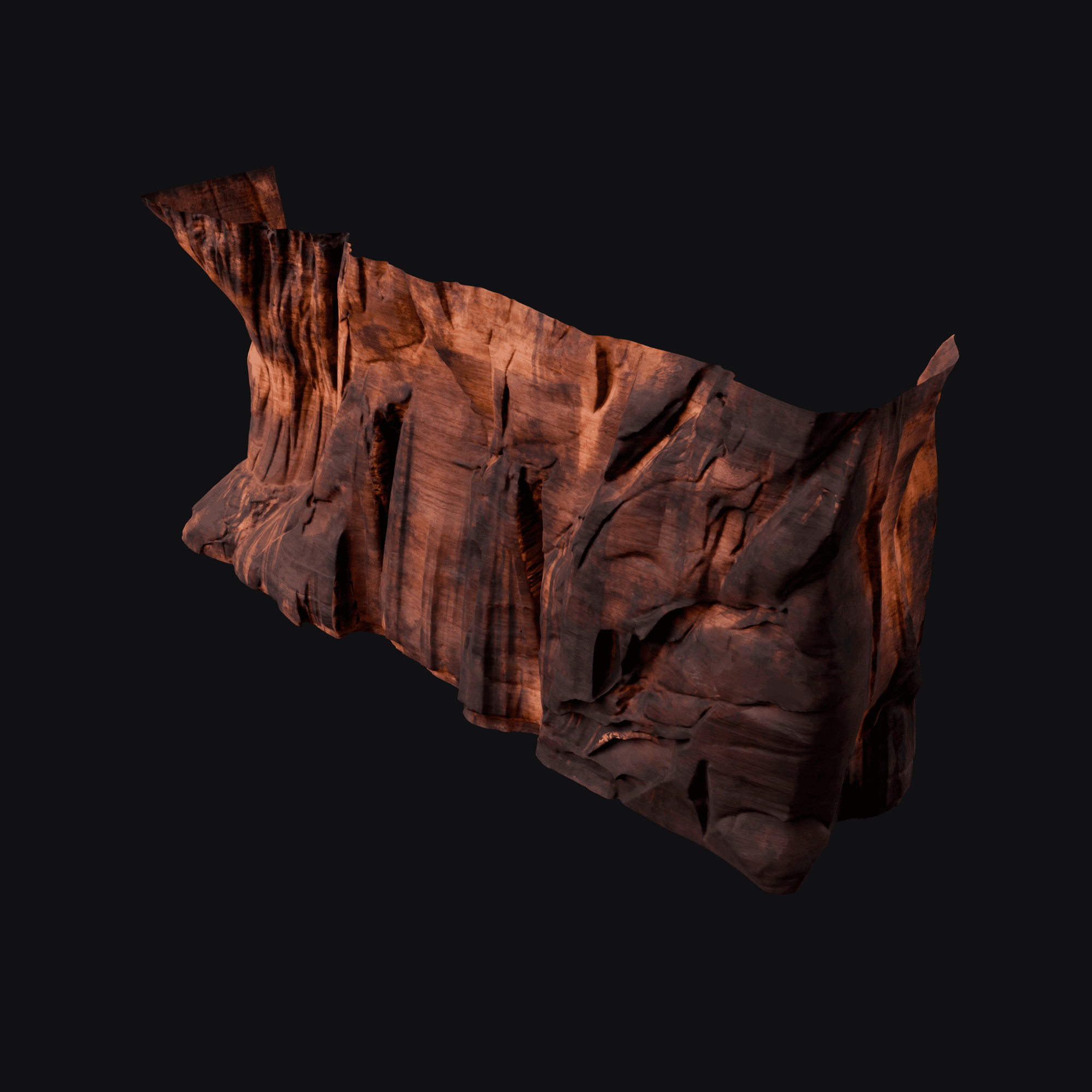 Canyon Wall.003, free Blender 3D model render