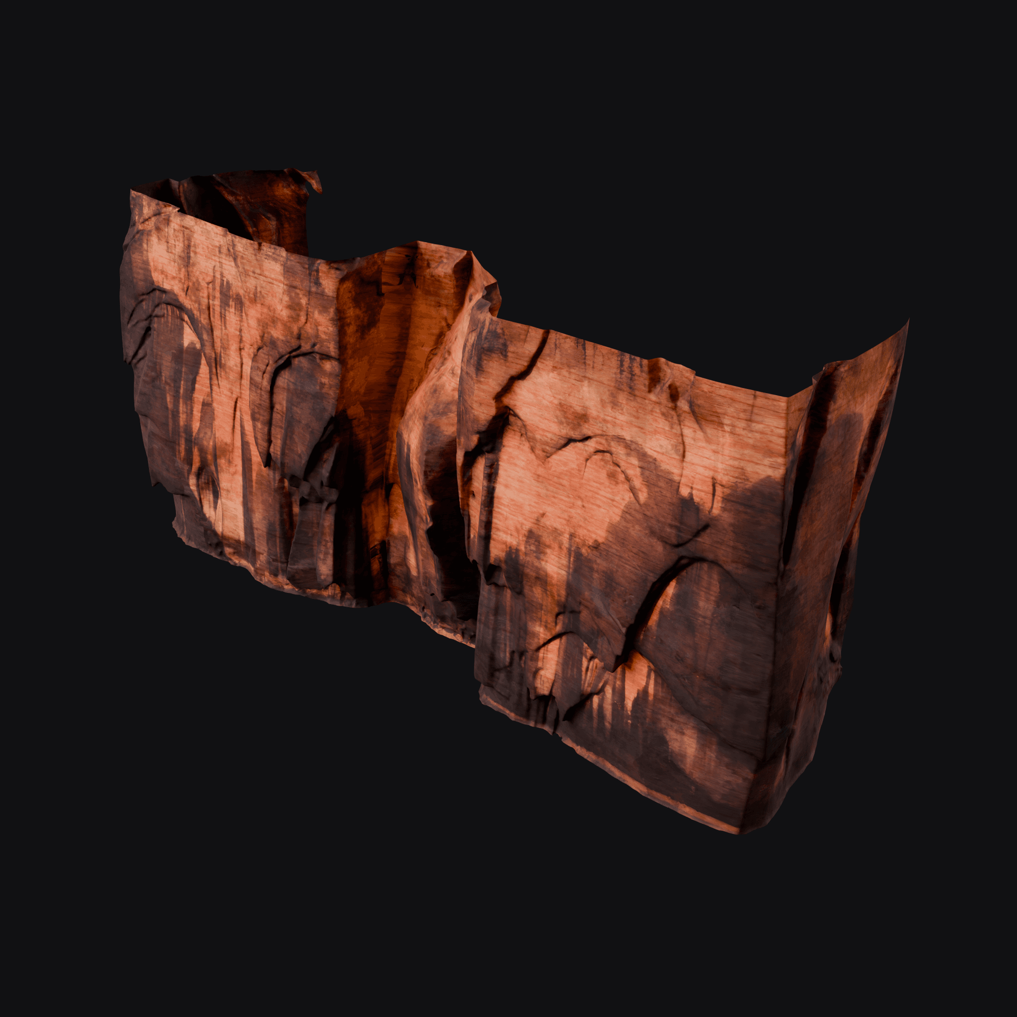 Canyon Wall.004, free Blender 3D model render