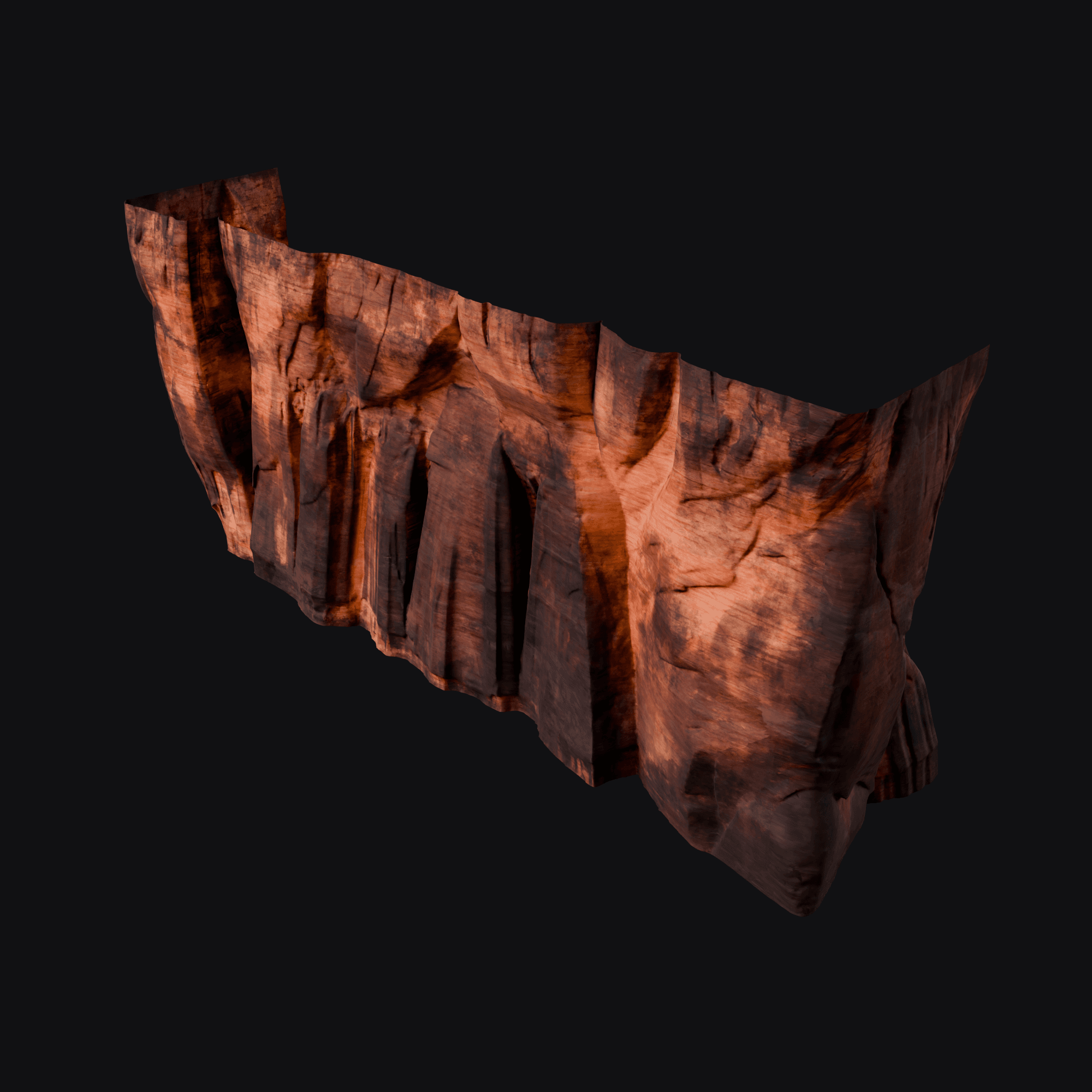 Canyon Wall.005, free Blender 3D model render