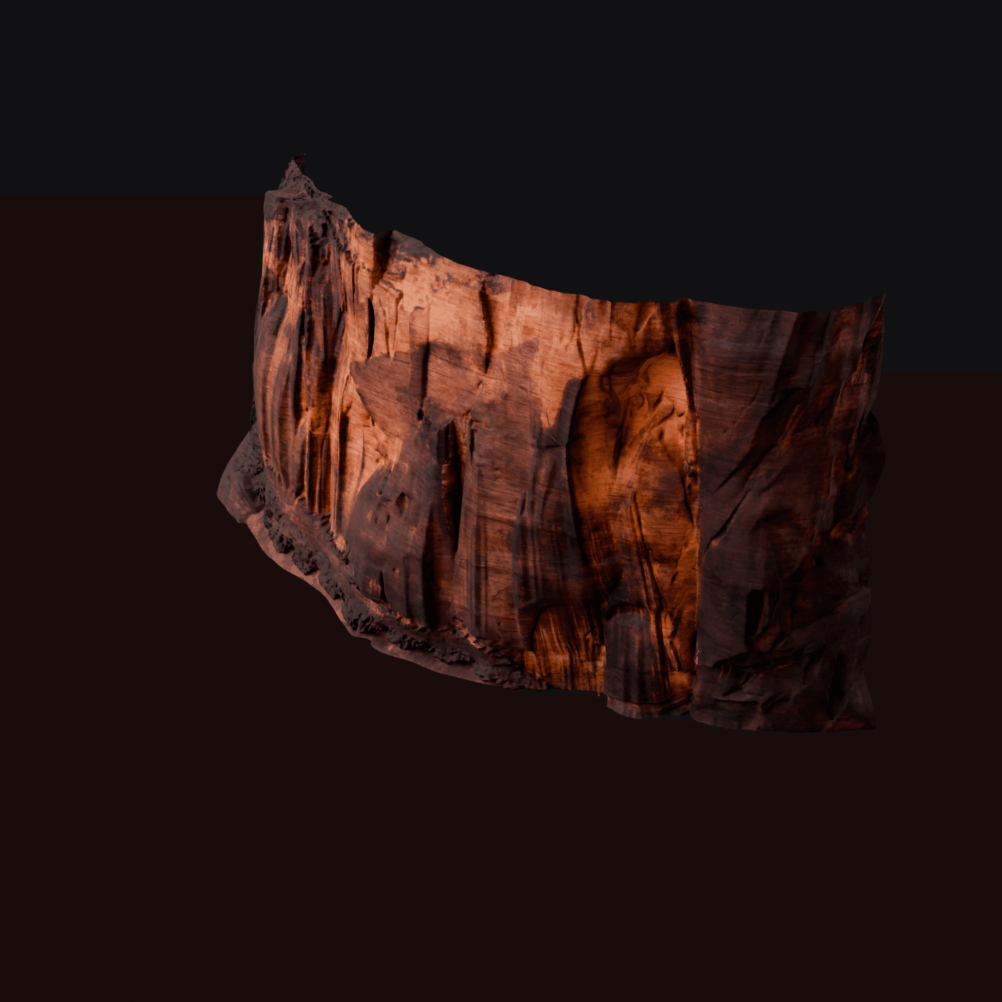 Canyon Wall.006, free Blender 3D model render