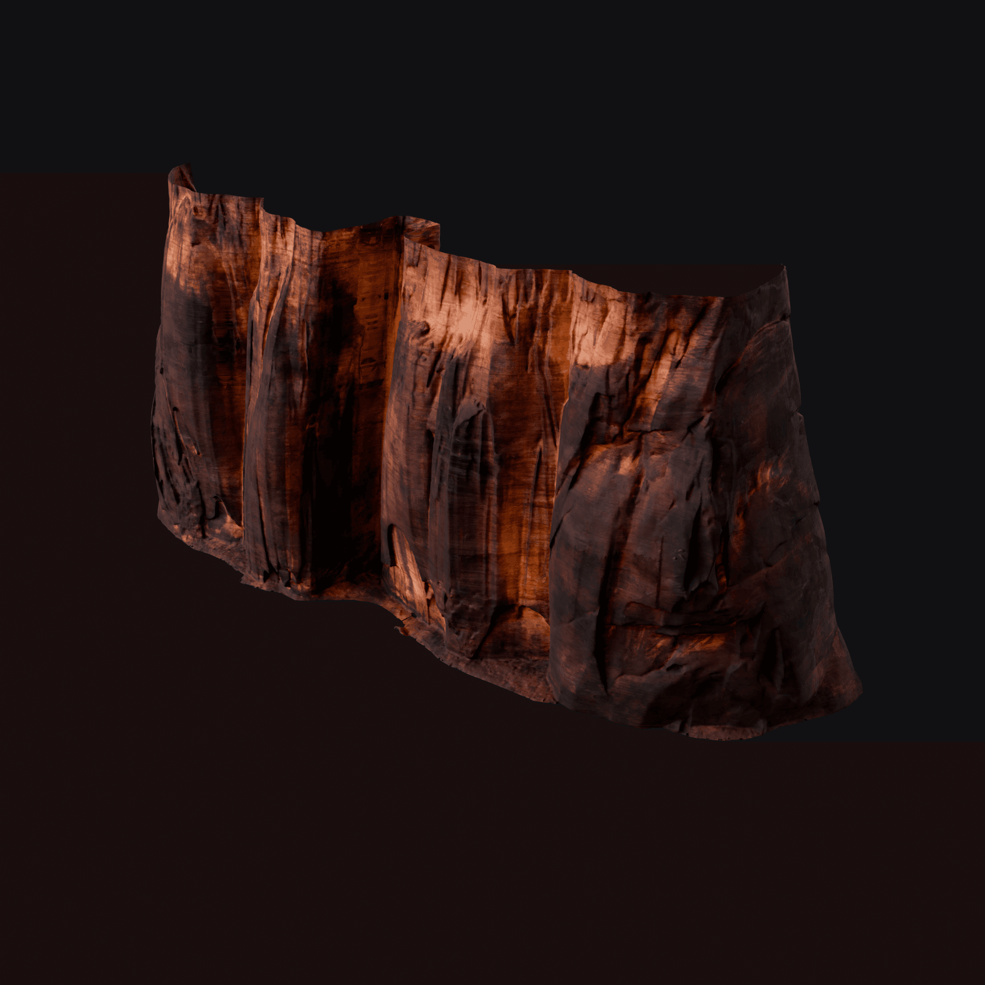 Canyon Wall.008, free Blender 3D model render