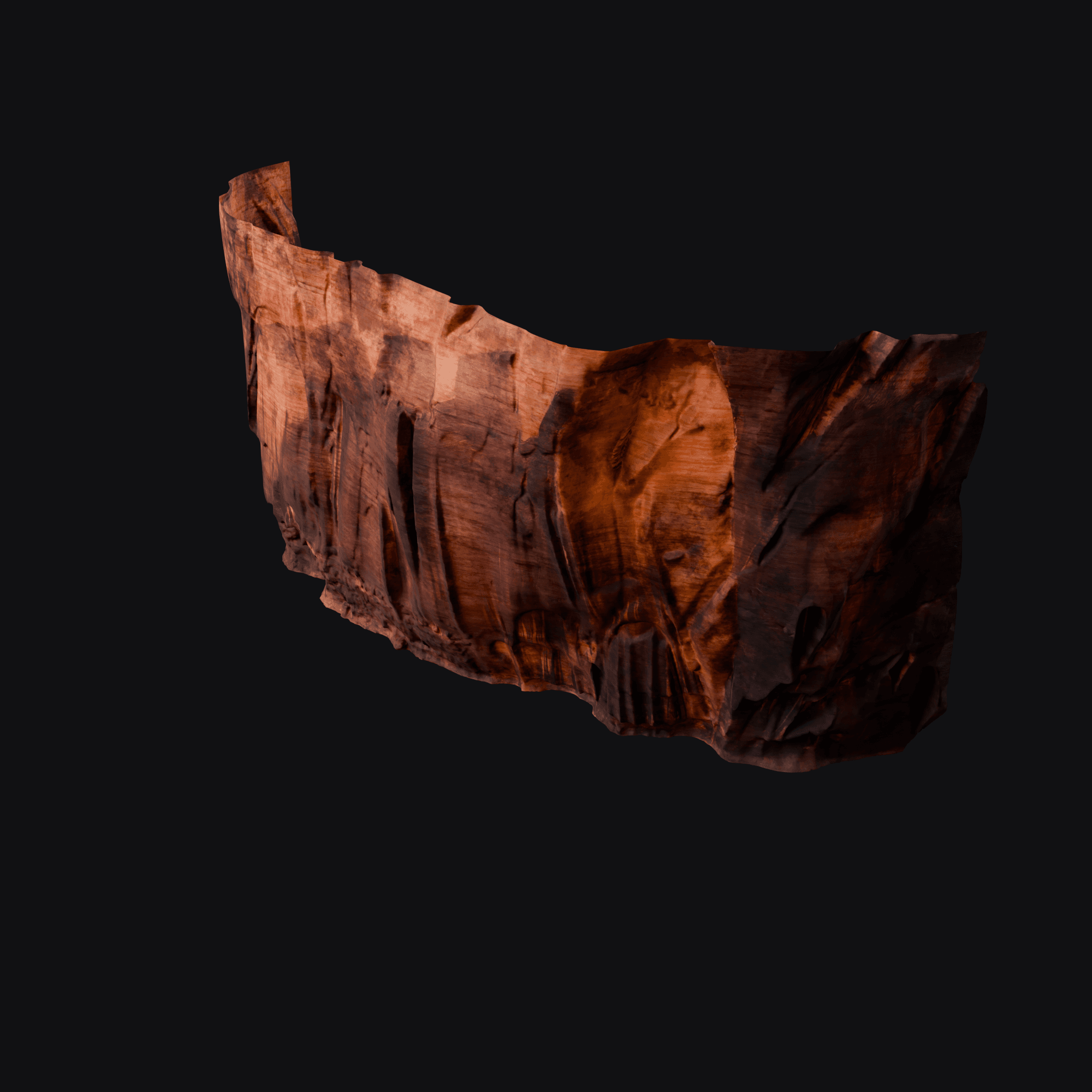 Canyon Wall.009, free Blender 3D model render
