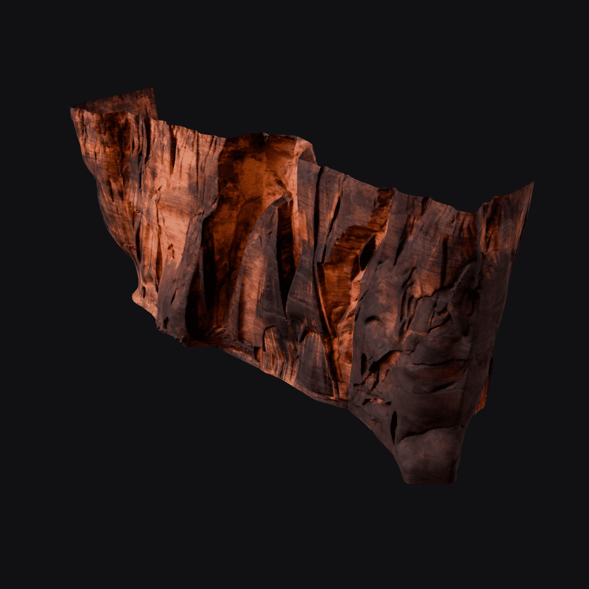 Canyon Wall.010, free Blender 3D model render