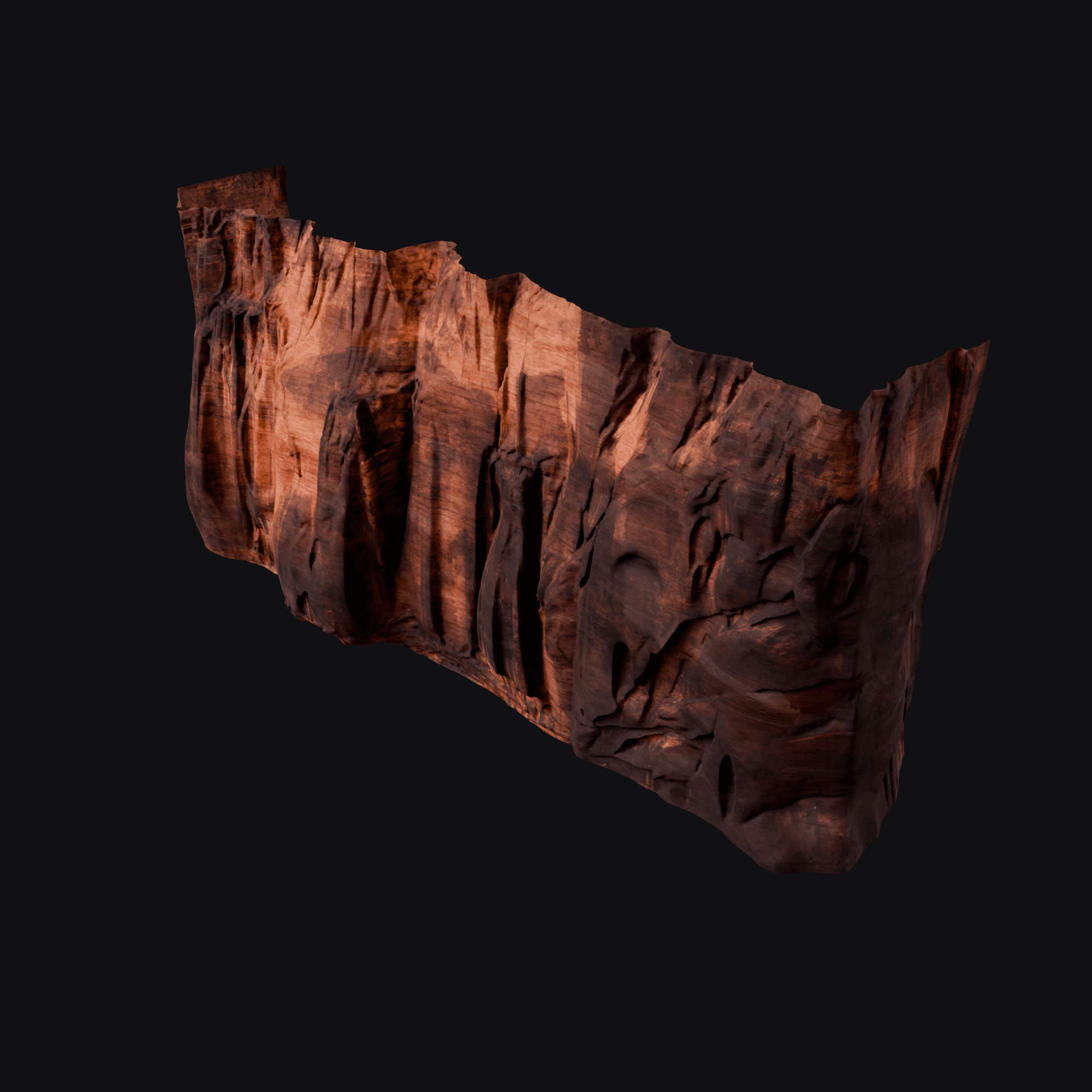 Canyon Wall, free Blender 3D model render