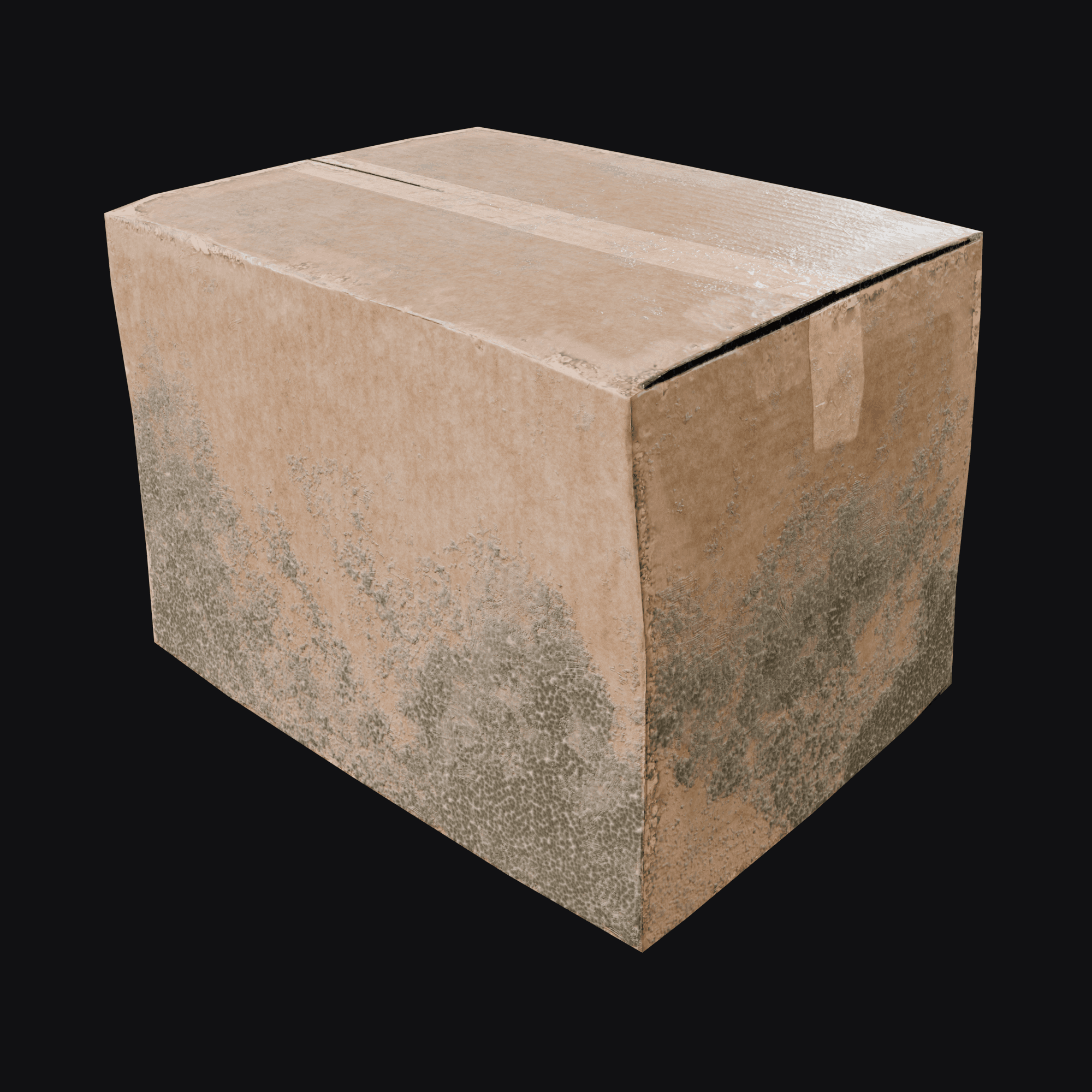 Cardboardbox A, free Blender 3D model render