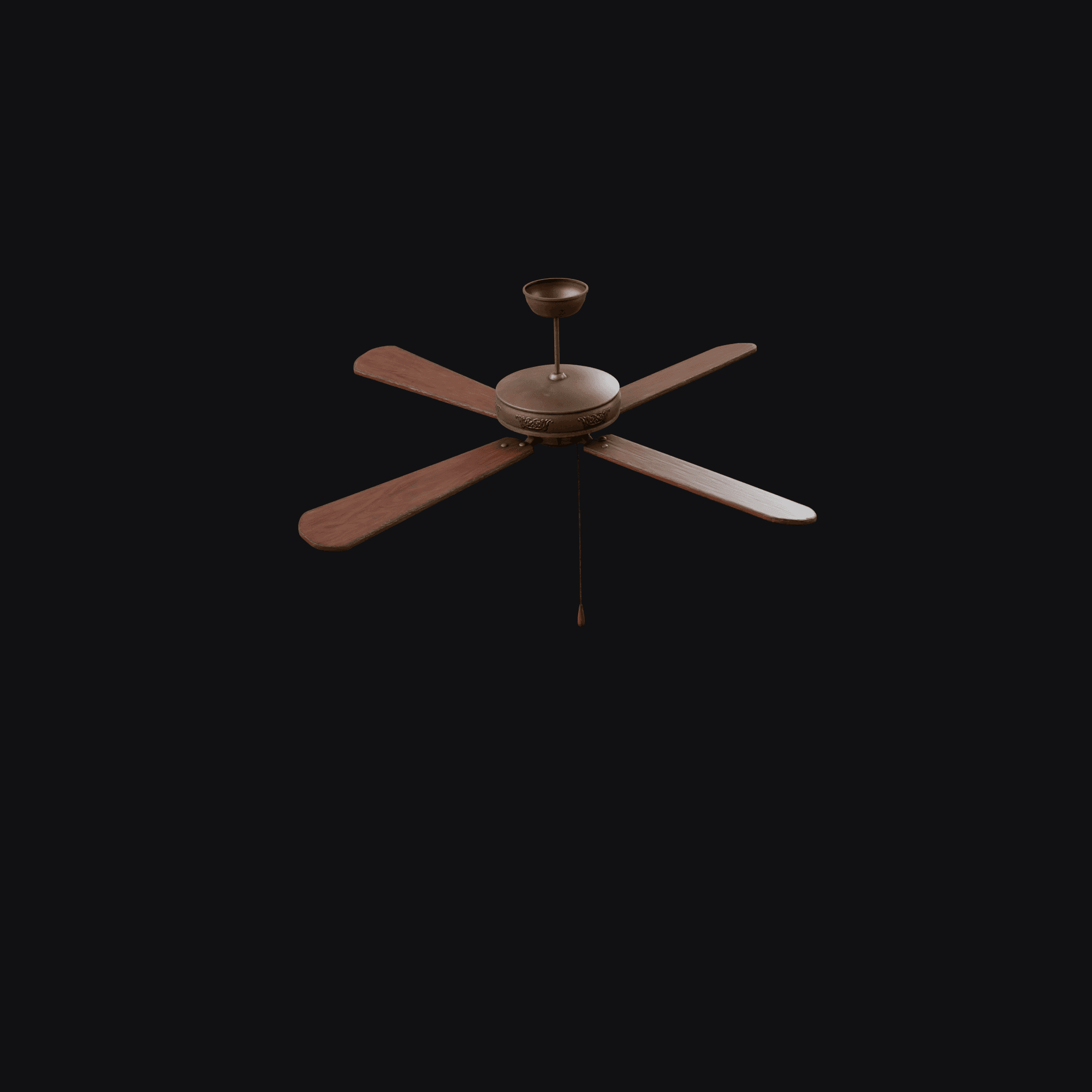 Ceiling Fan, free Blender 3D model render