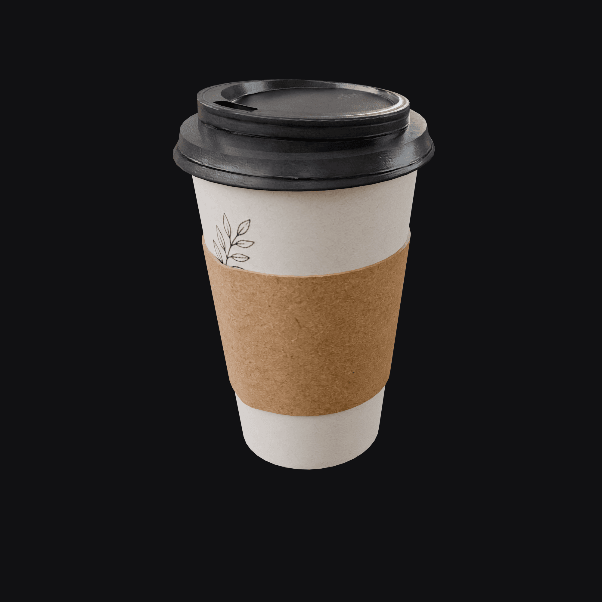 Coffee Cup, free Blender 3D model render