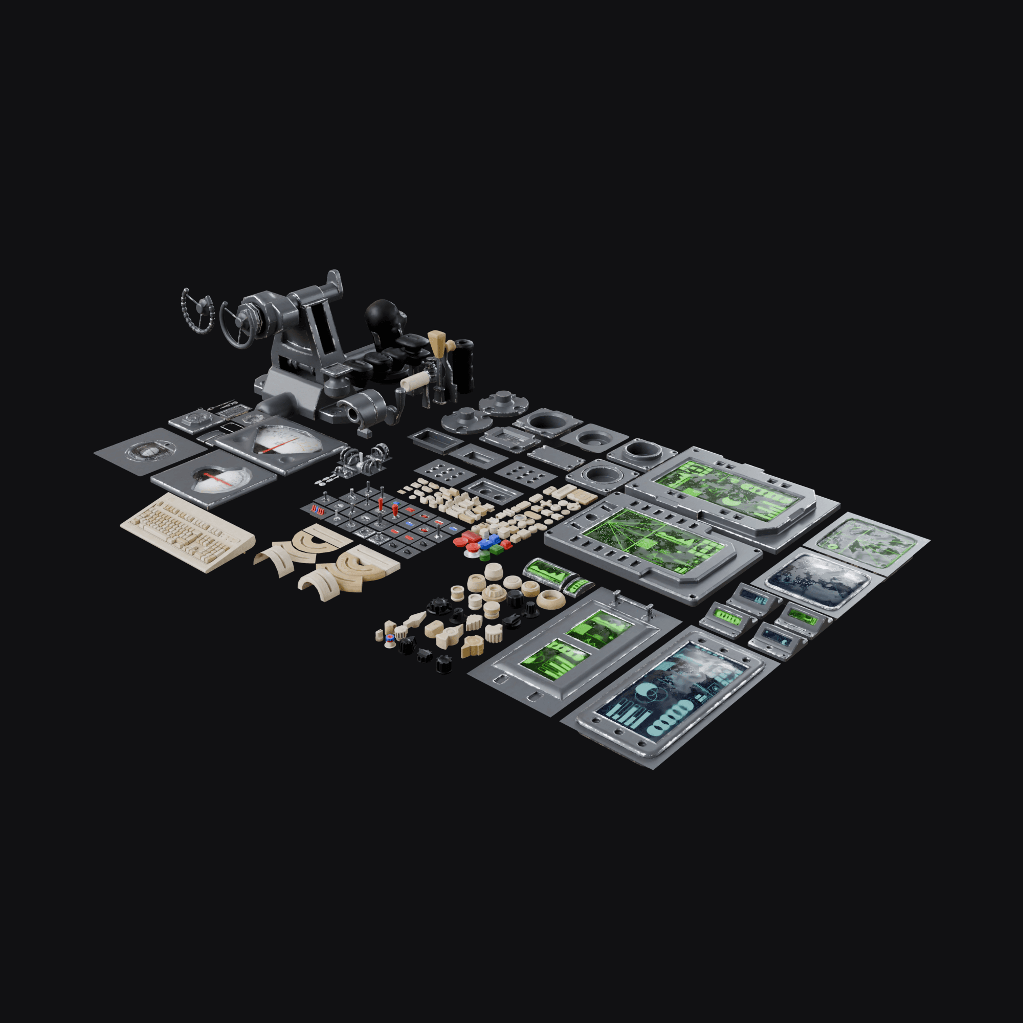 Control Panel, free Blender 3D model render