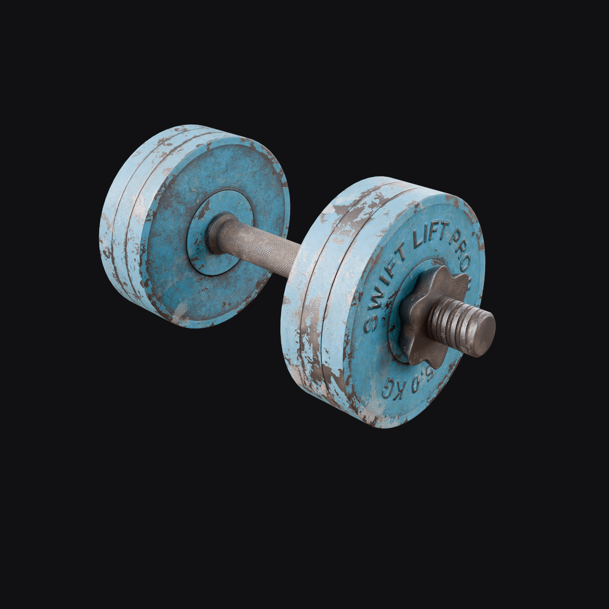 Dumbell, free Blender 3D model render