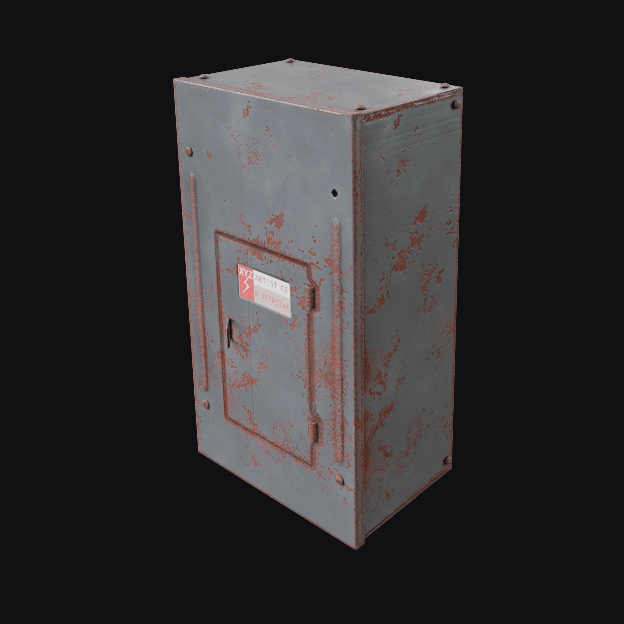 Electric Box, free Blender 3D model render
