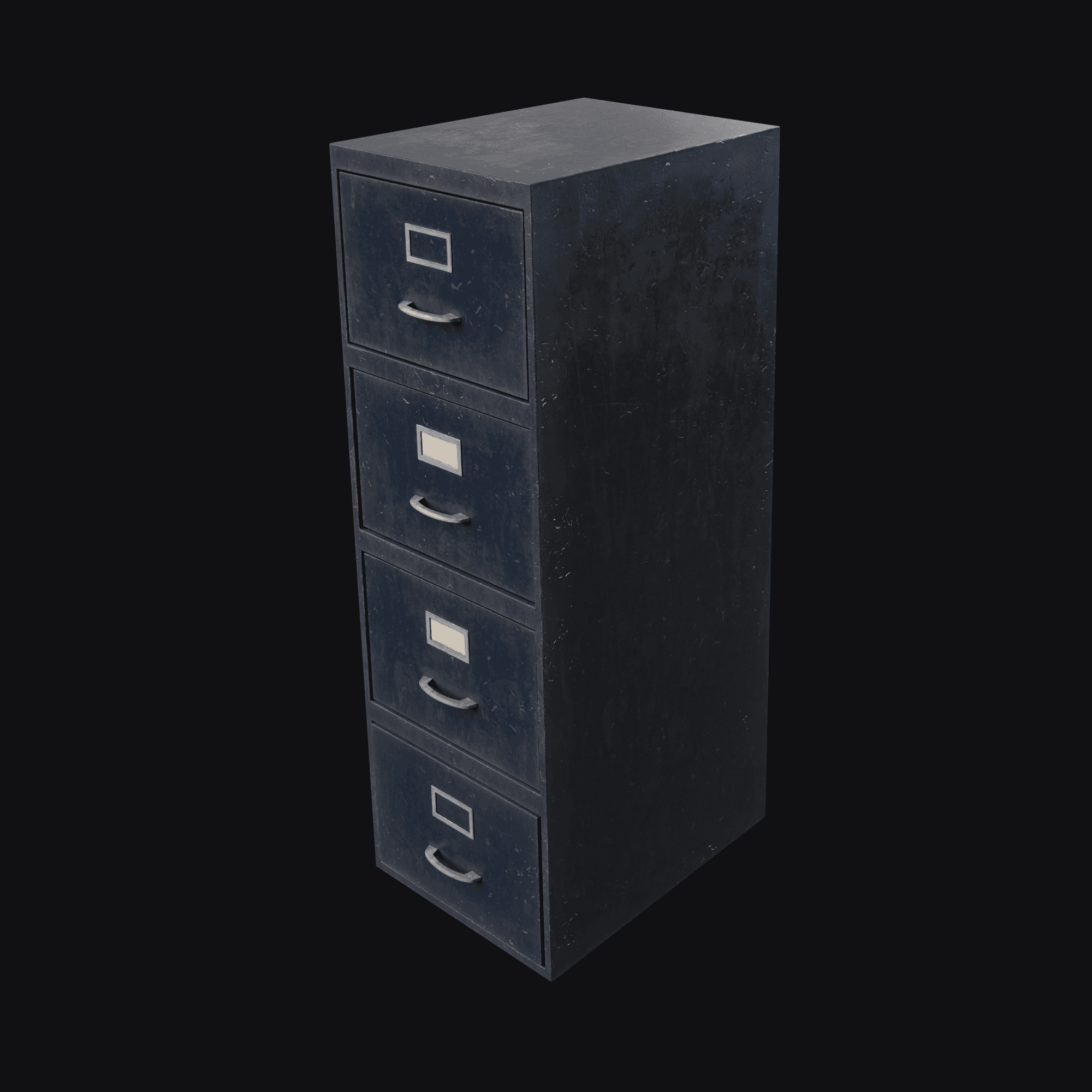 Filing Cabinet, free Blender 3D model render