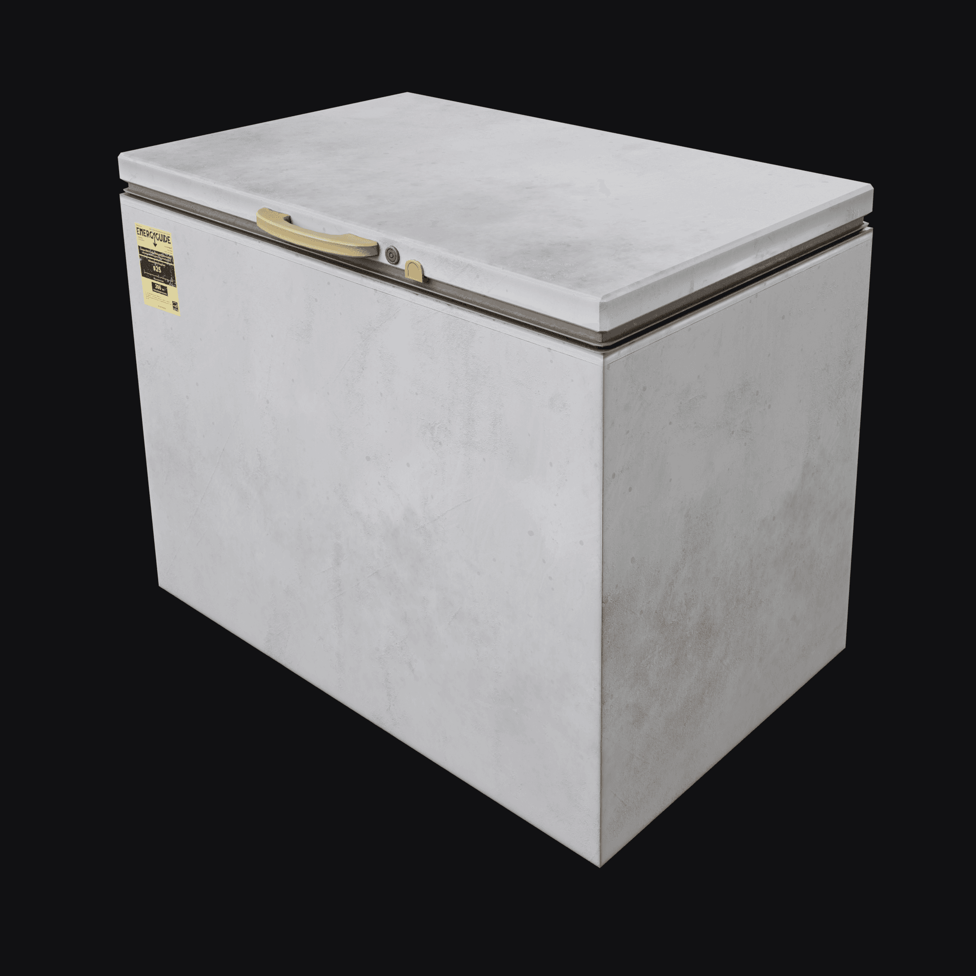 Freezer Chest, free Blender 3D model render