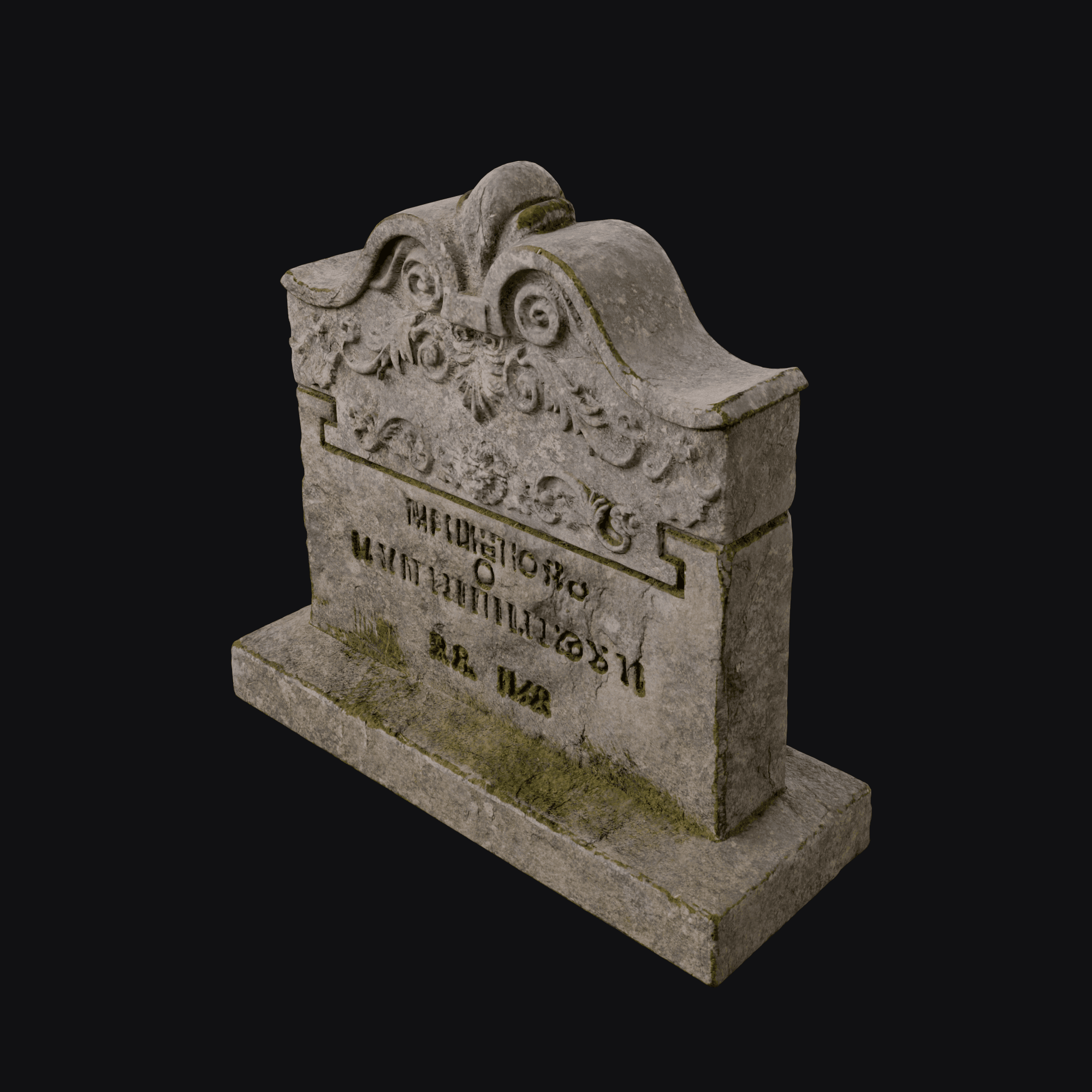 Gravestones B, free Blender 3D model render