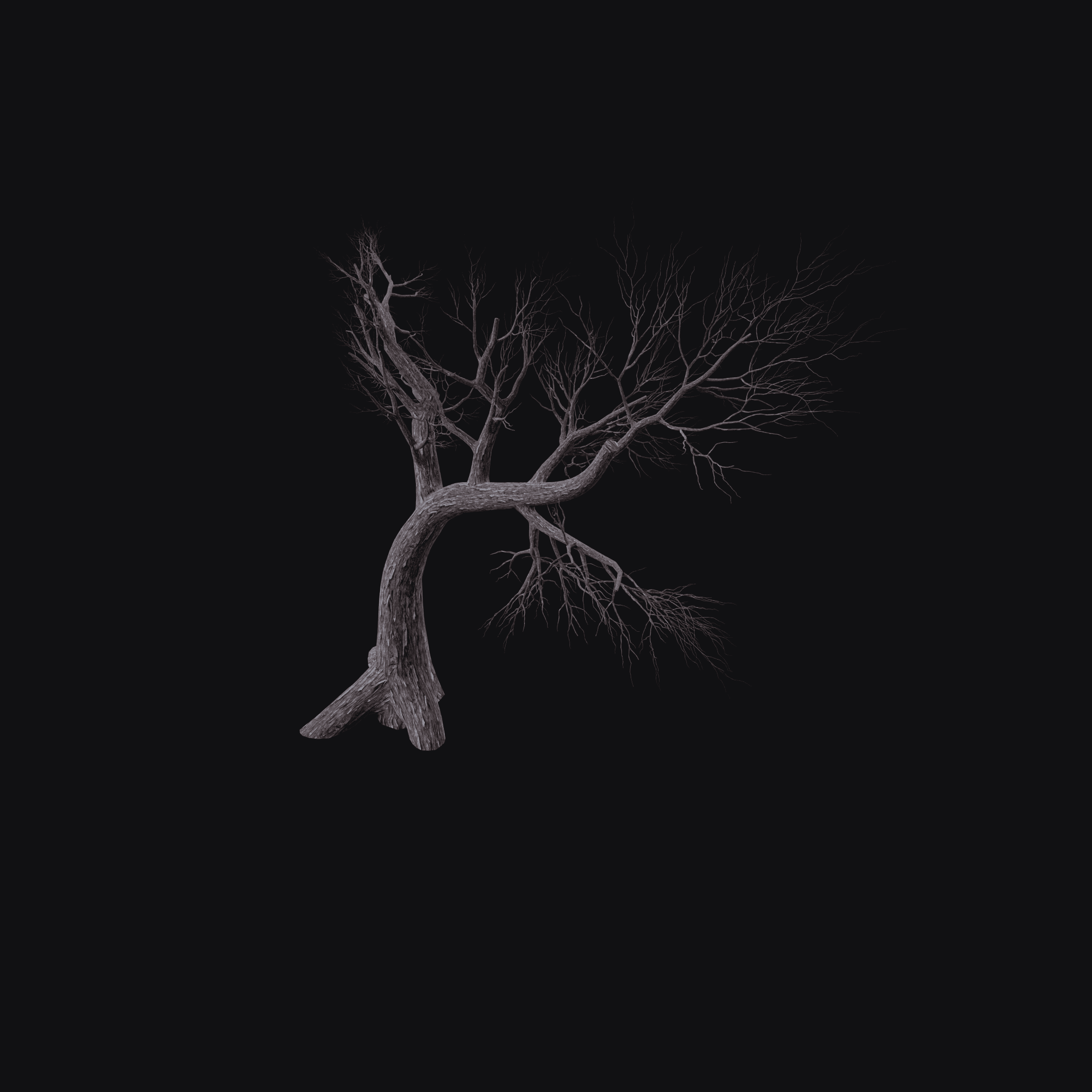 Horror Tree B, free Blender 3D model render