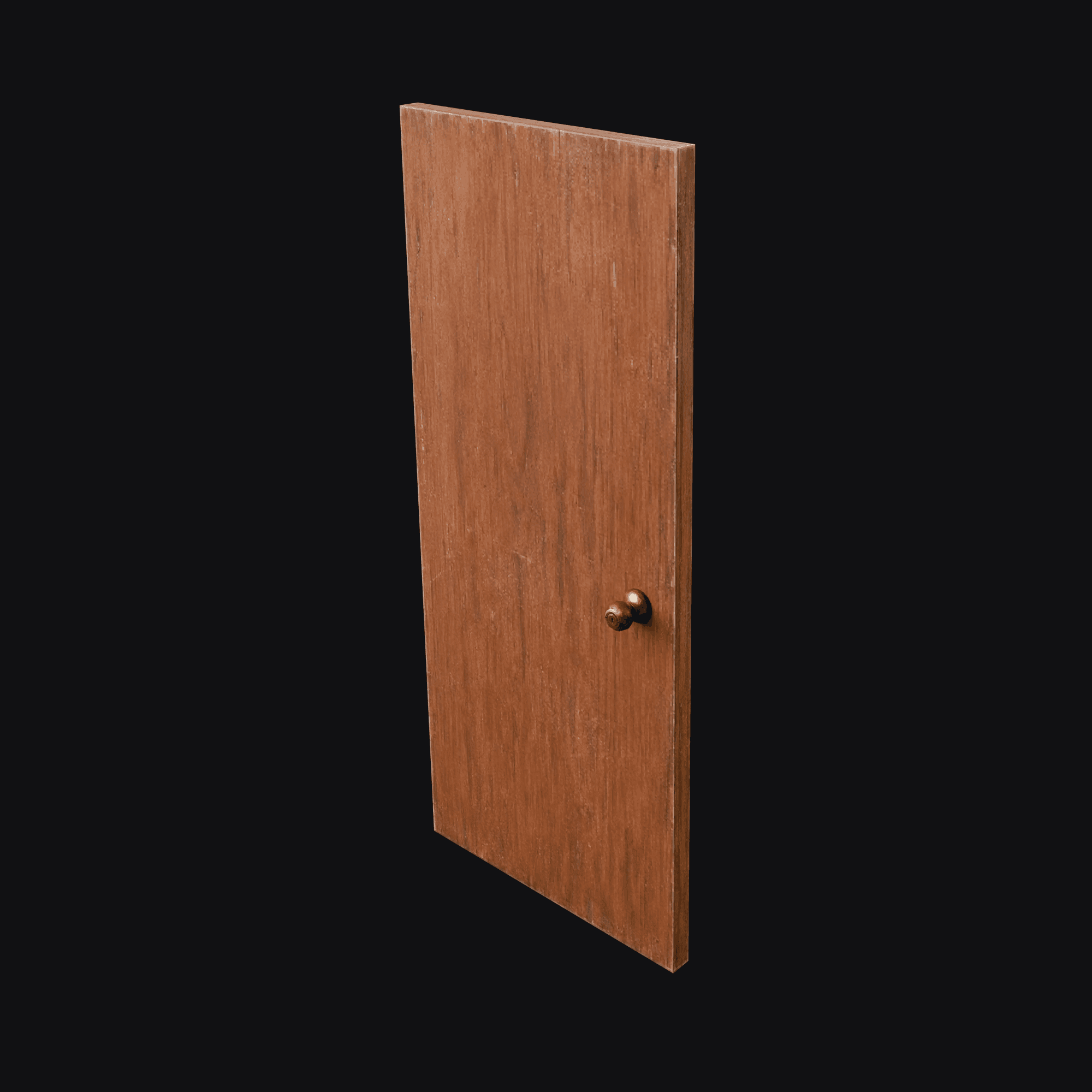 Interior Door, free Blender 3D model render