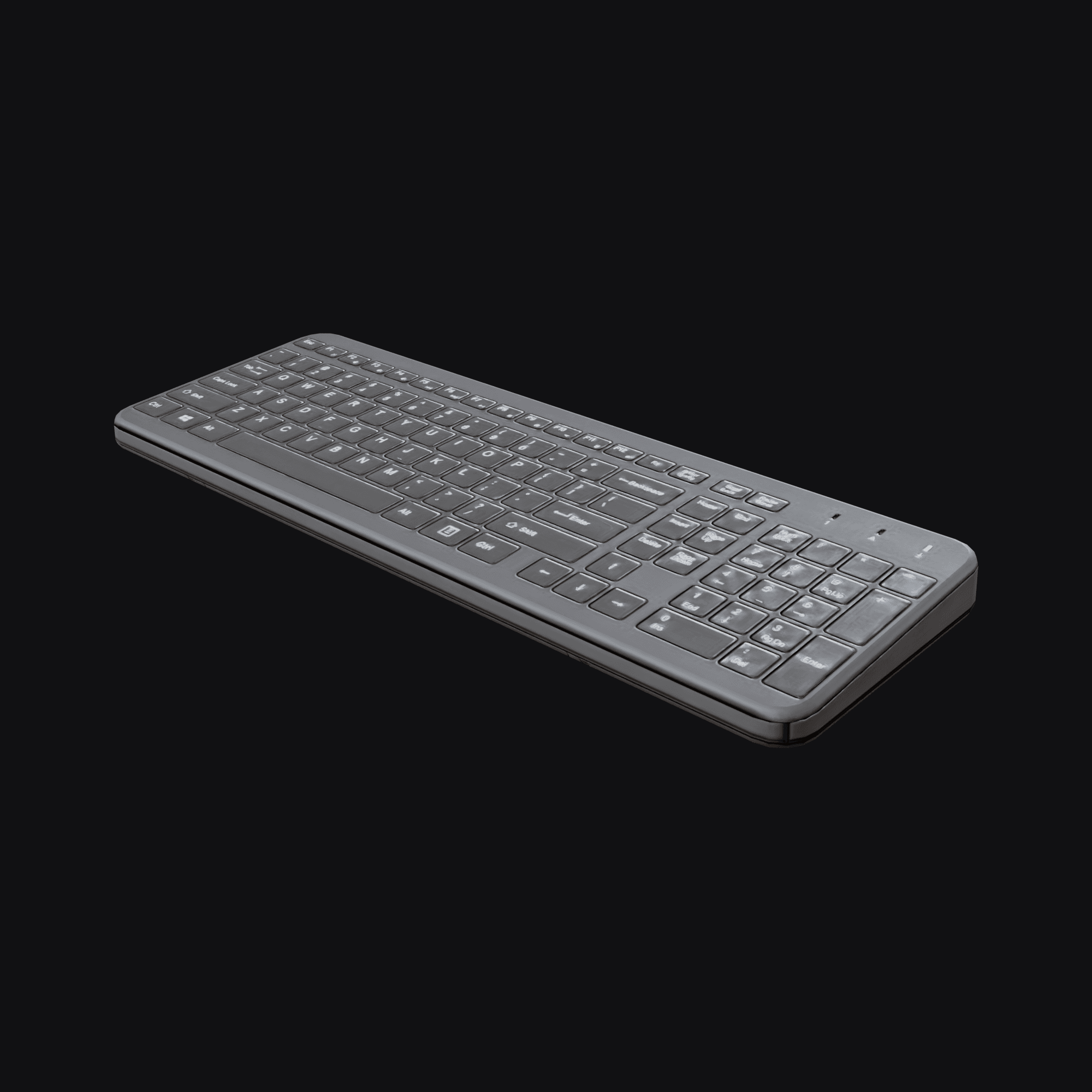 Keyboard, free Blender 3D model render