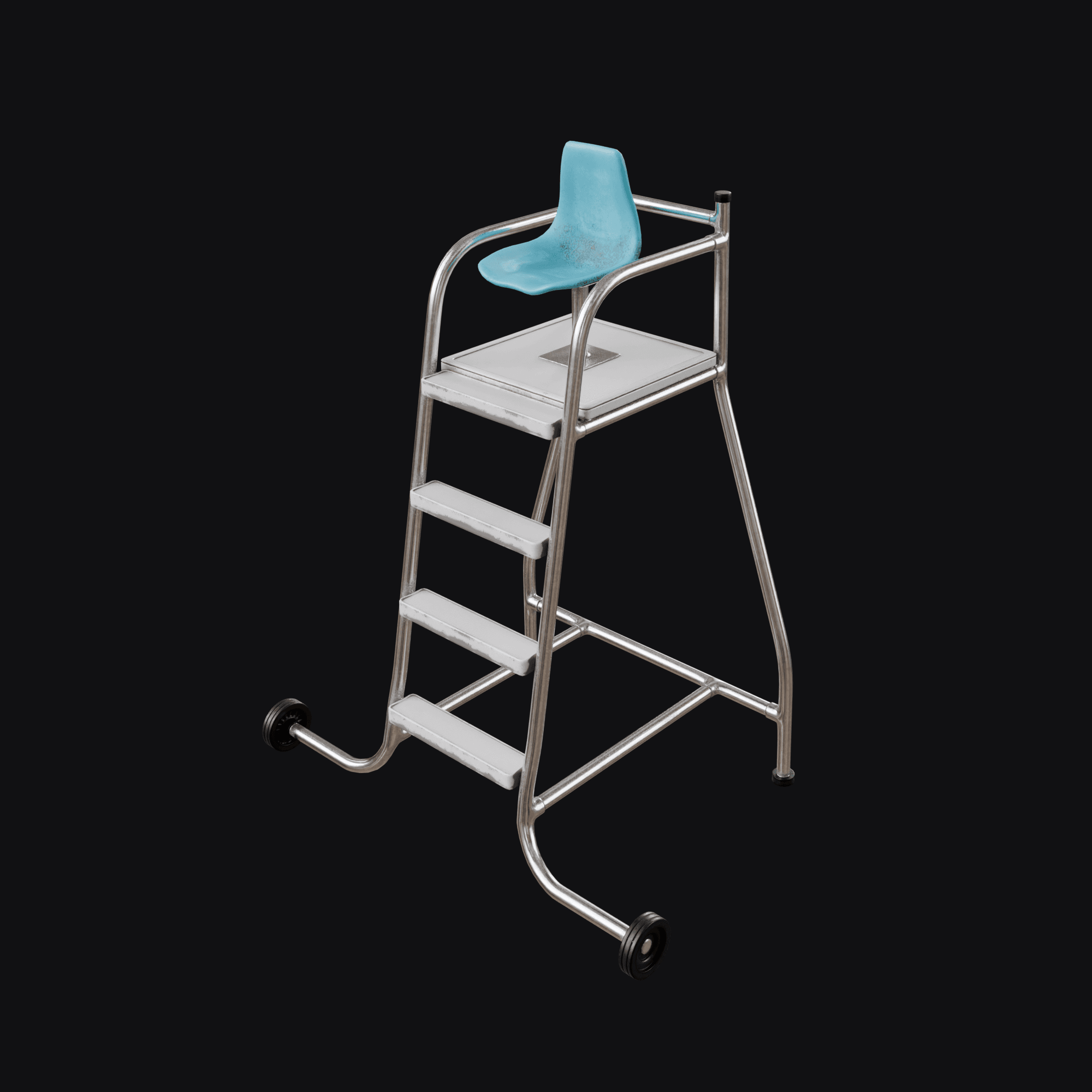 Lifeguard Chair, free Blender 3D model render