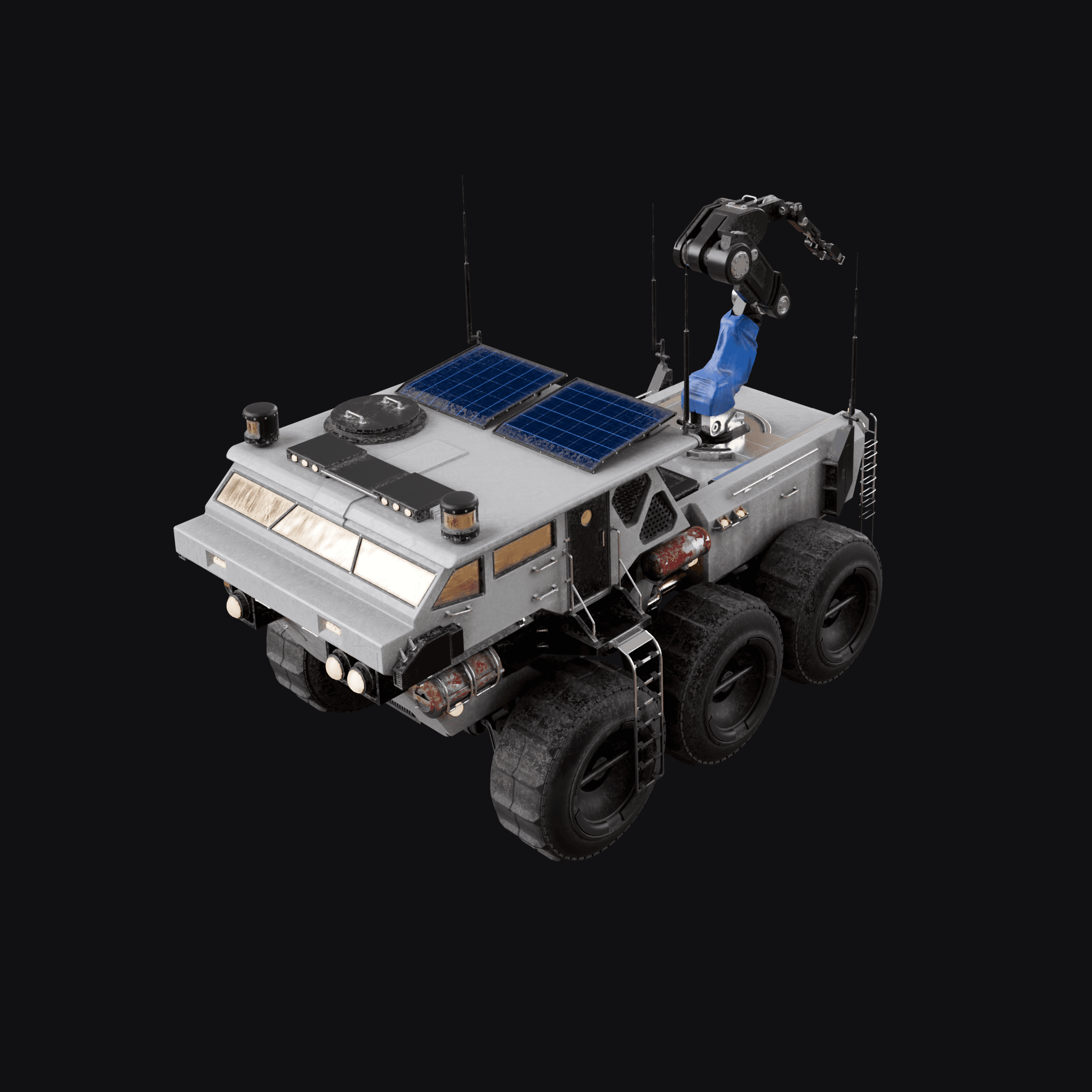 Lunar Maintenance Vehicle, free Blender 3D model render