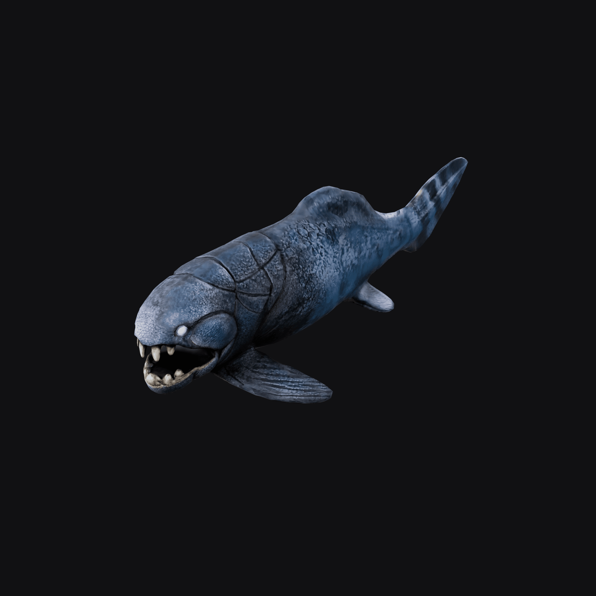Monster Fish (Dunkleosteus), free Blender 3D model render