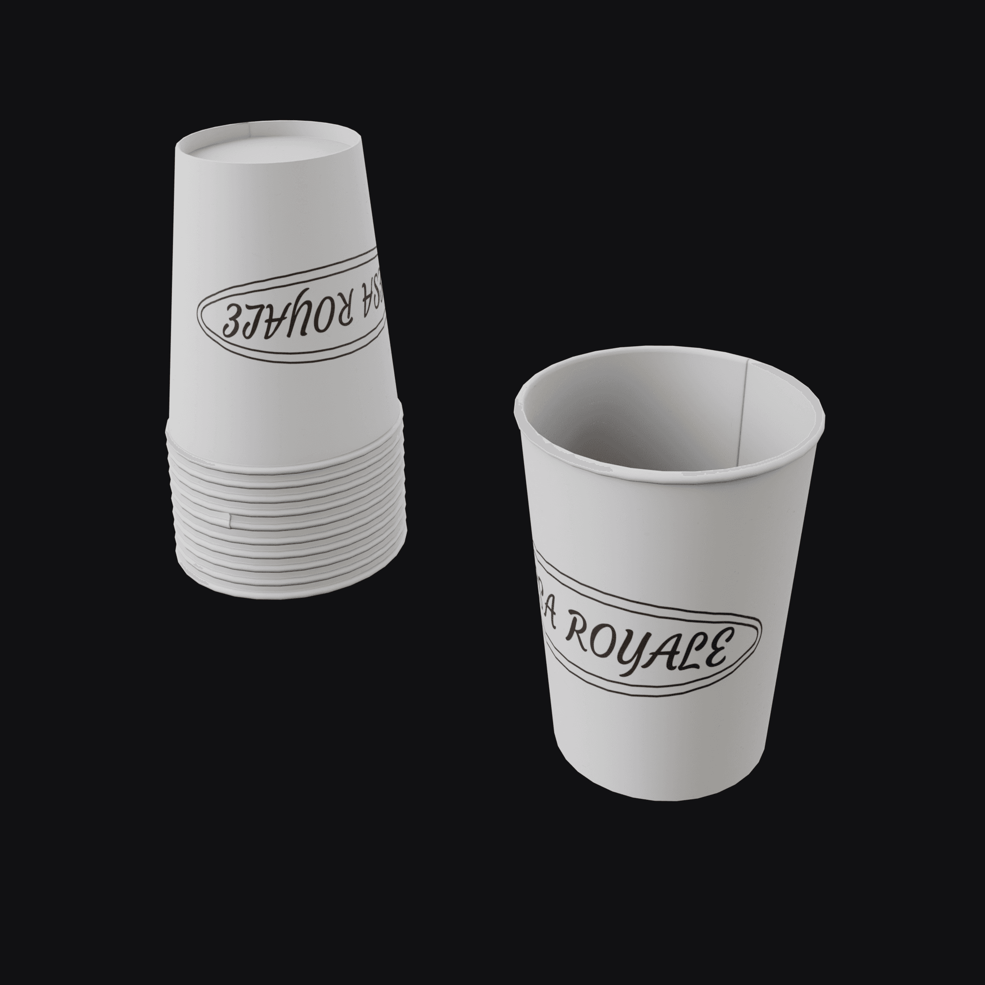 Motel Cup, free Blender 3D model render