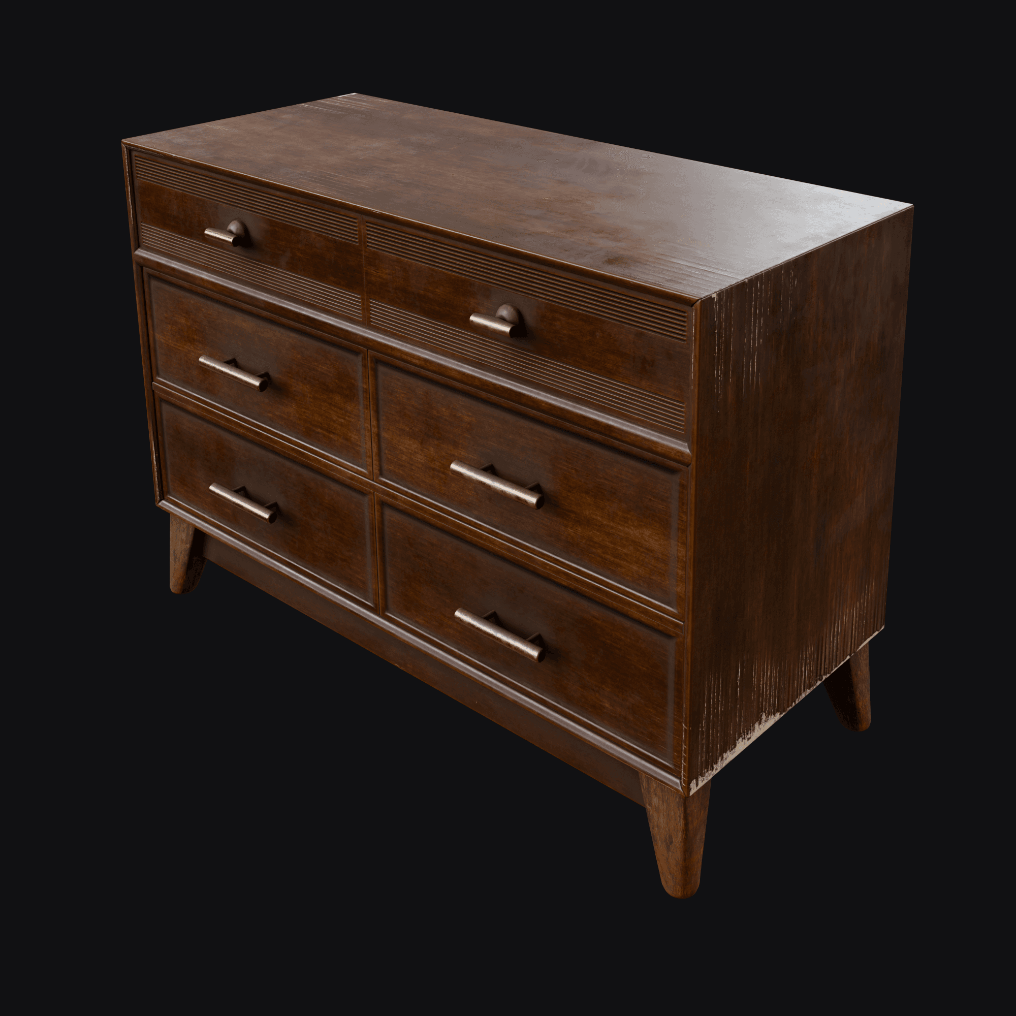 Motel Dresser, free Blender 3D model render