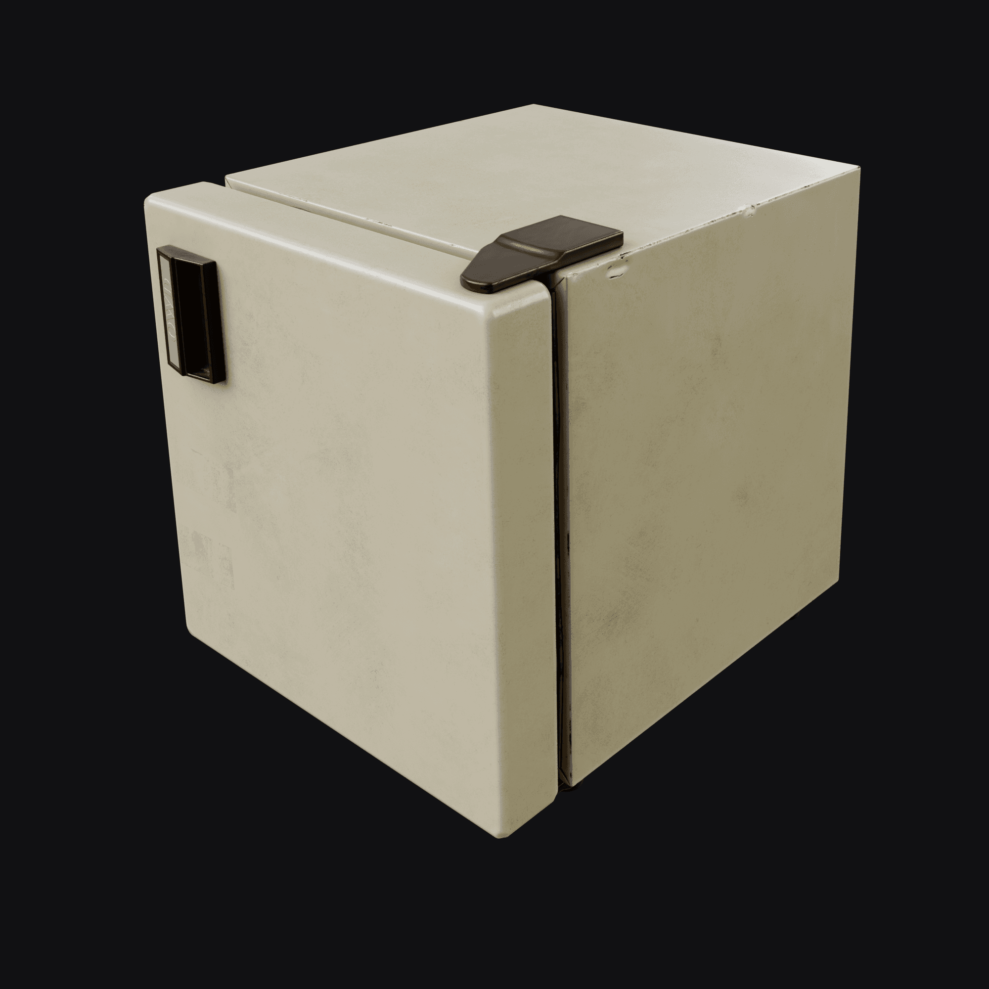 Motel Mini Fridge, free Blender 3D model render