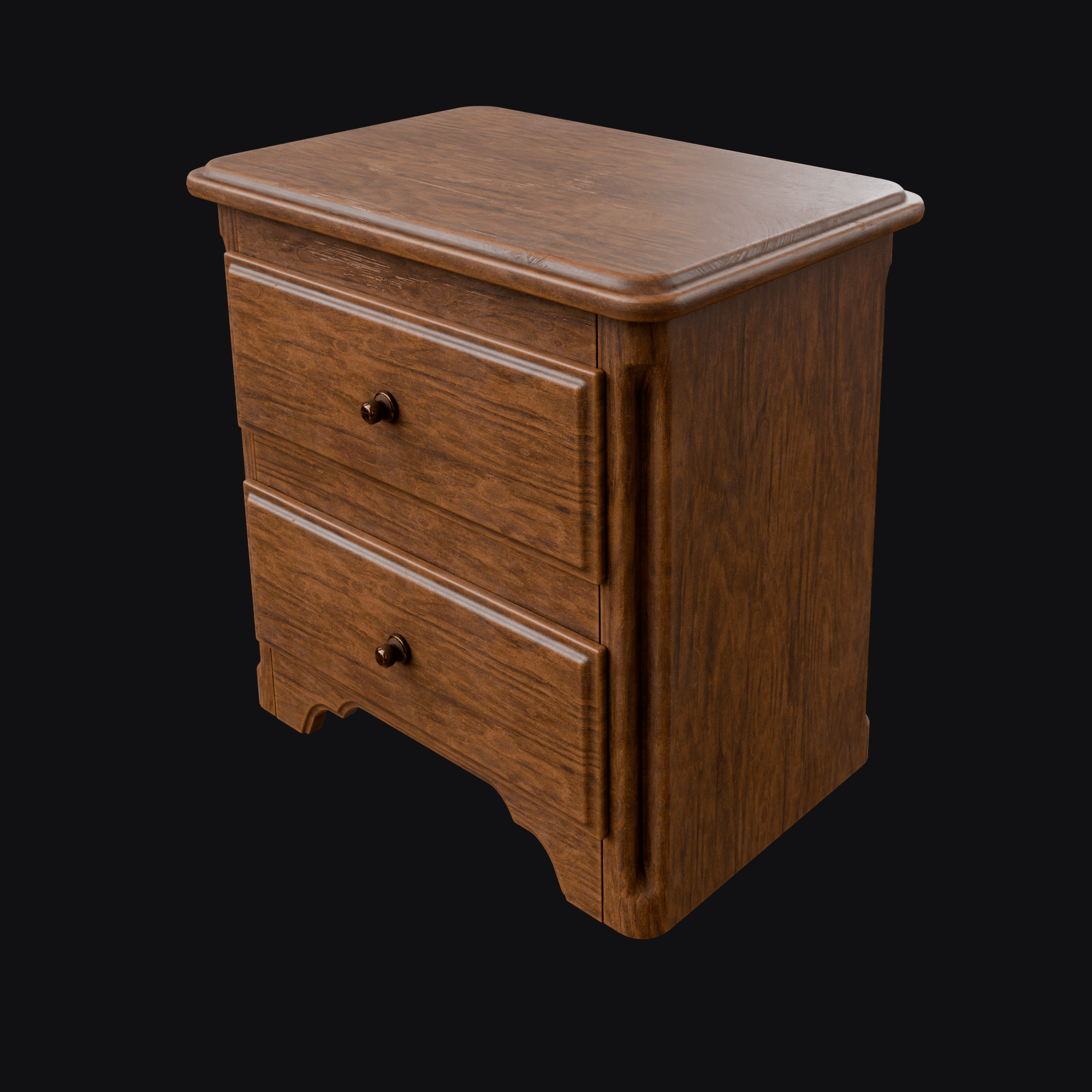 Motel Nightstand, free Blender 3D model render