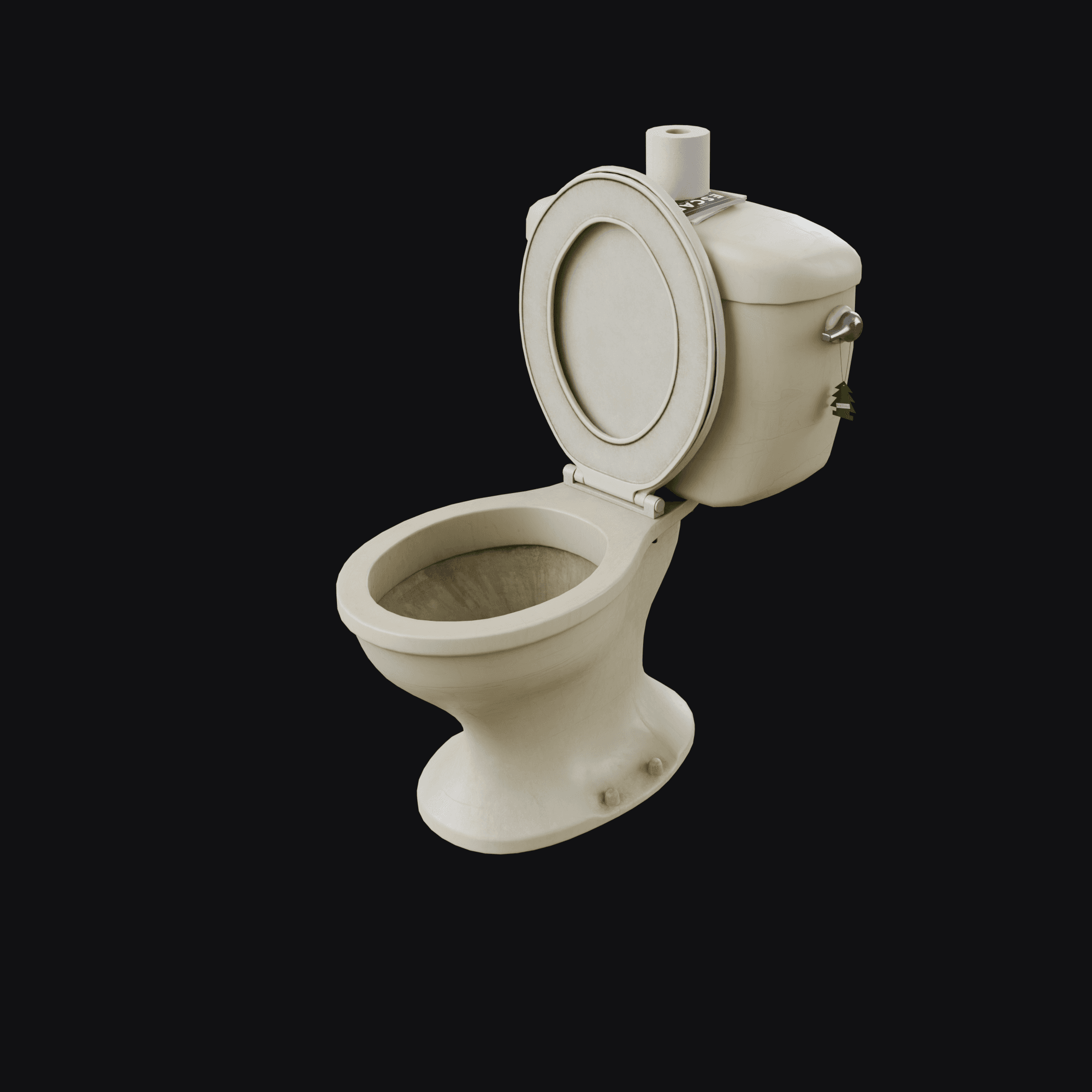 Motel Toilet, free Blender 3D model render