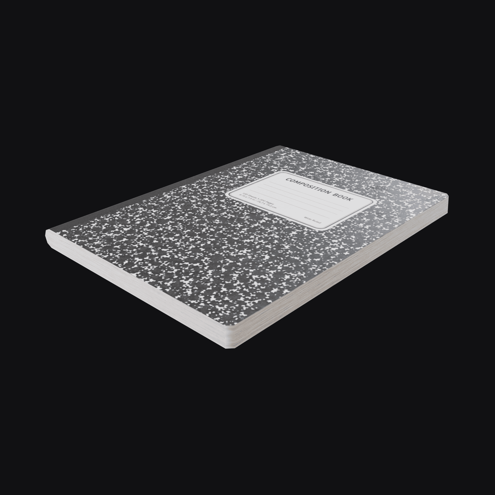 Notebook, free Blender 3D model render