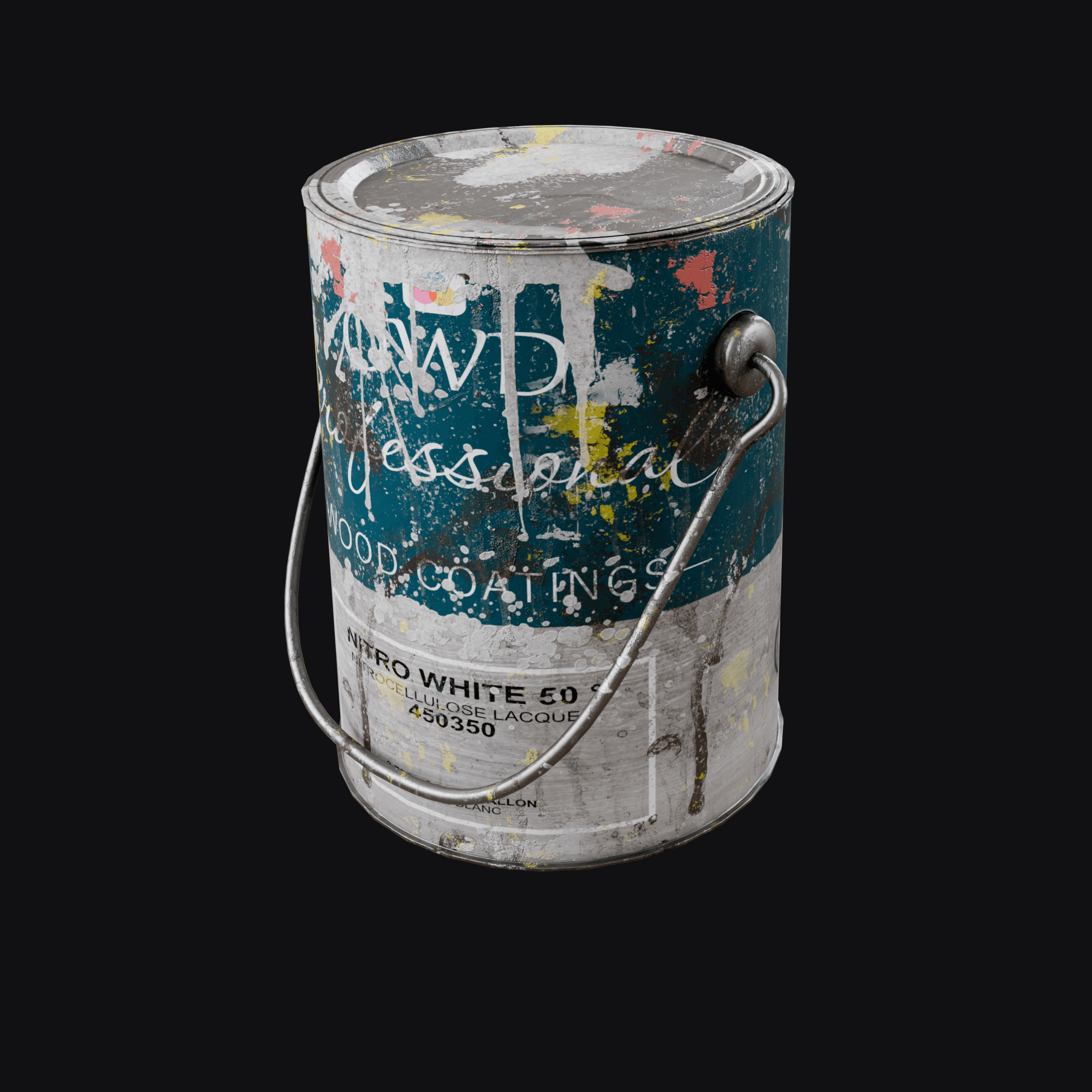 Paint Bucket, free Blender 3D model render