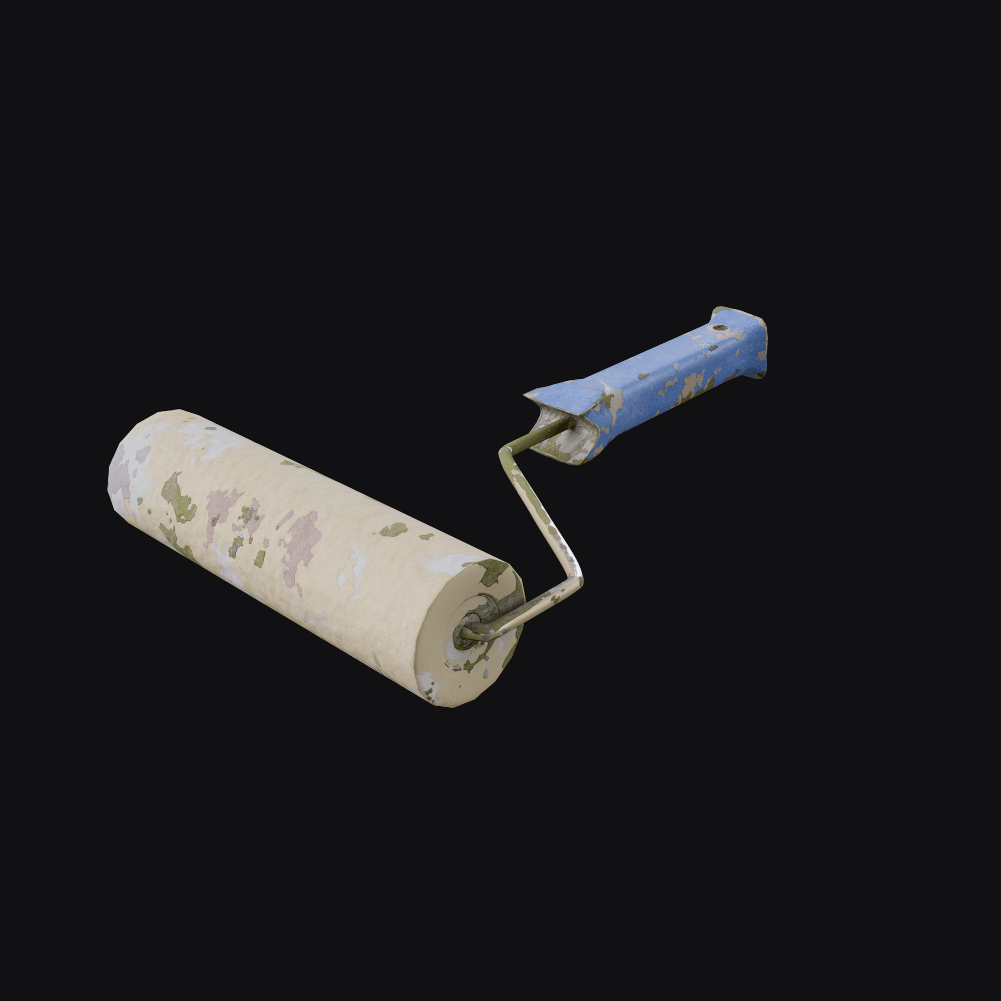 Paint Roller, free Blender 3D model render
