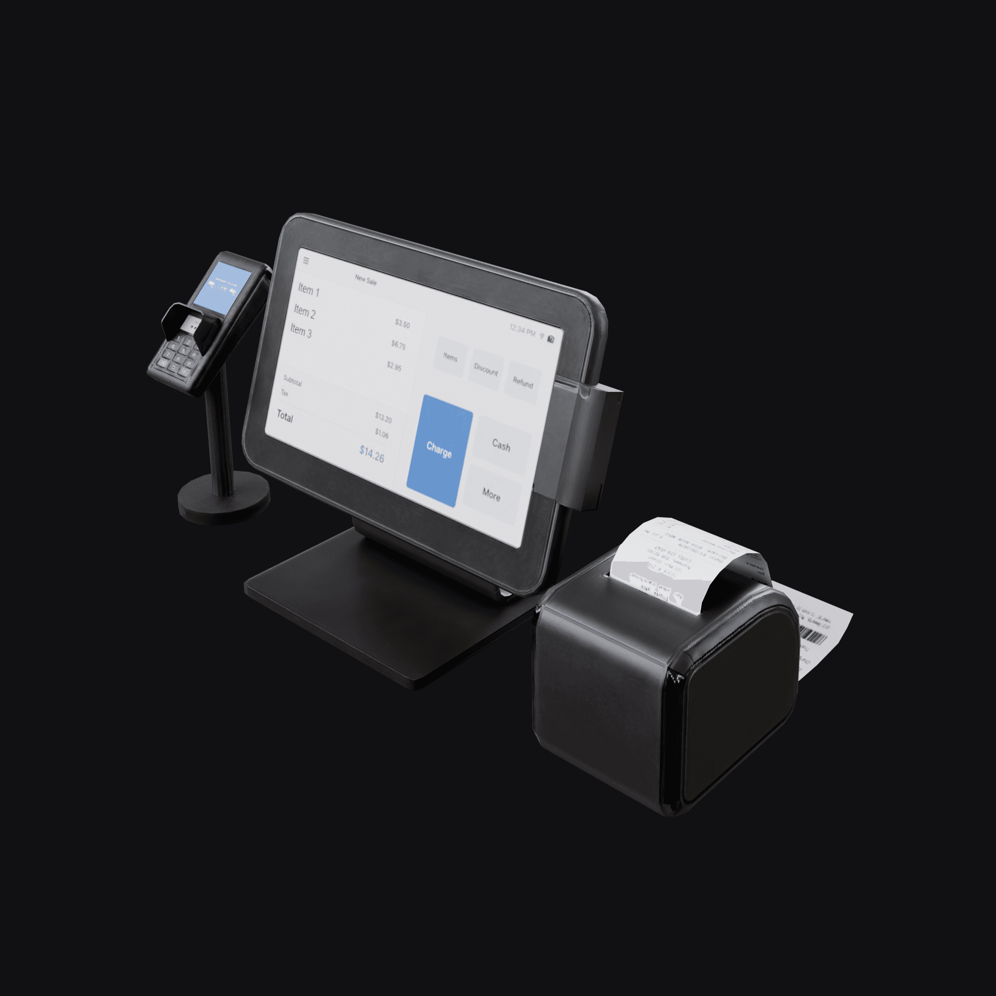 Point of Sale, free Blender 3D model render