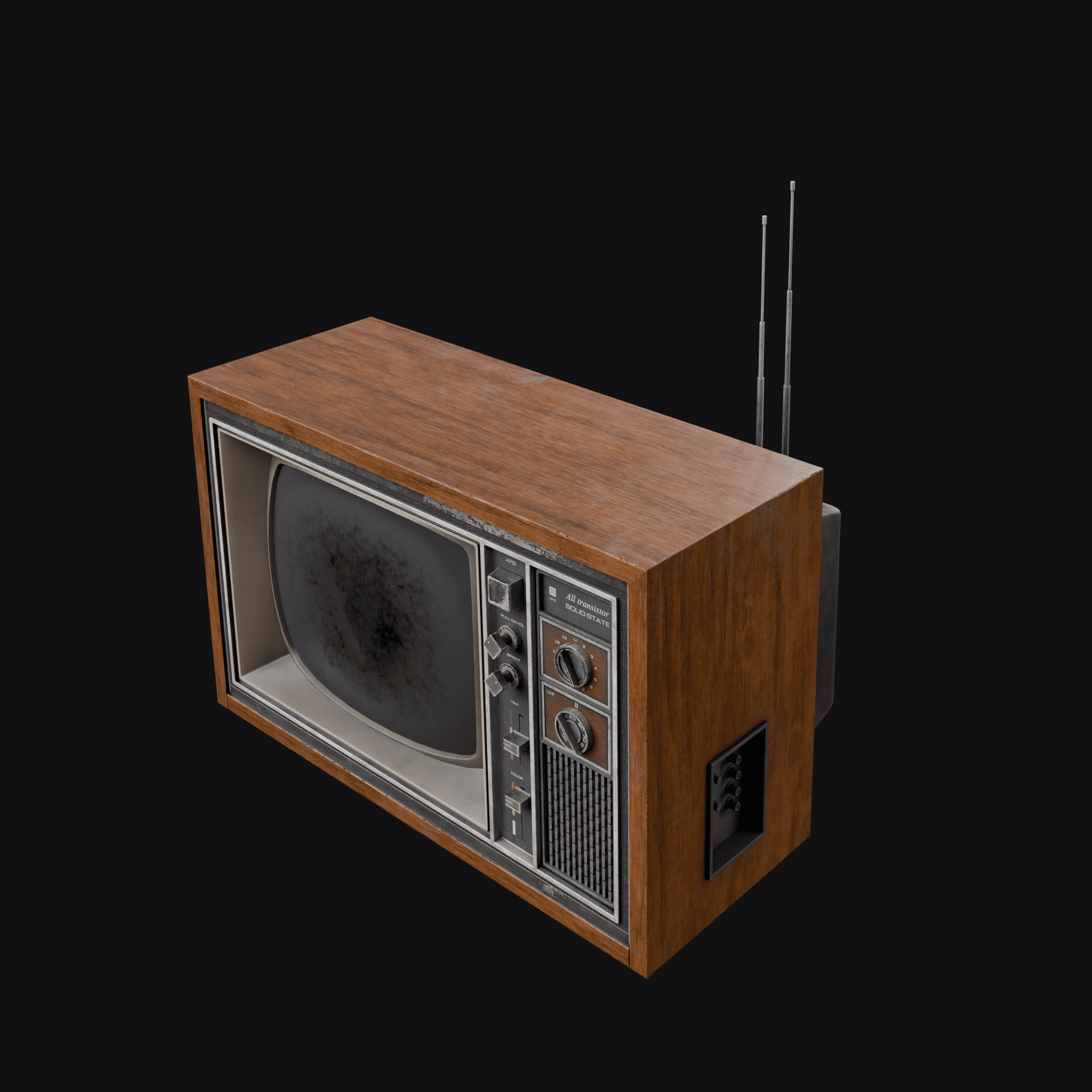 Retro Television, free Blender 3D model render