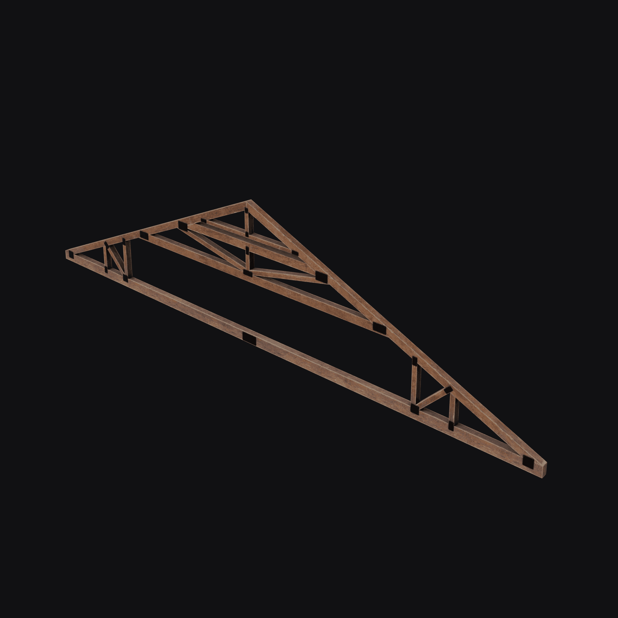 Roof Truss, free Blender 3D model render