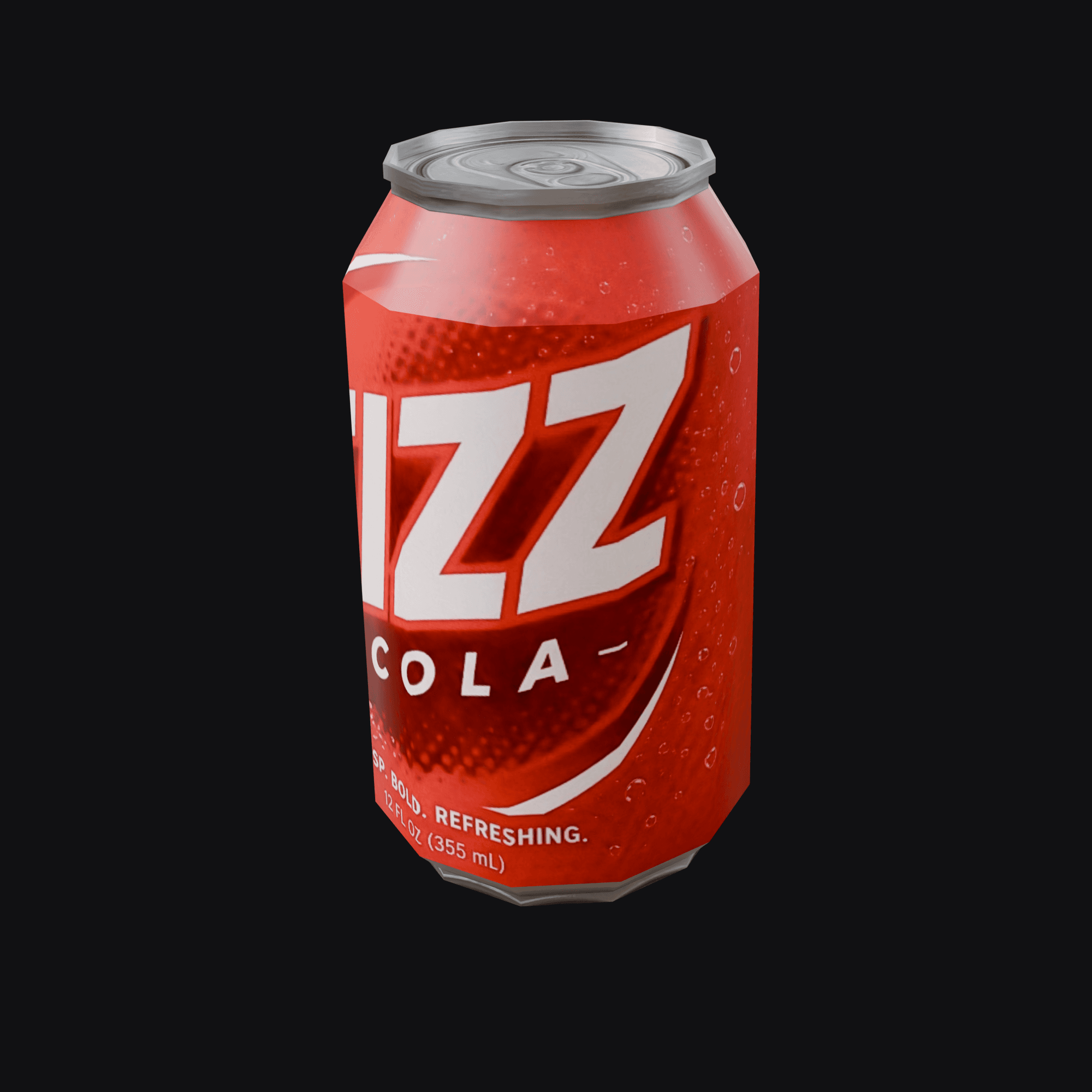 Soda Can, free Blender 3D model render