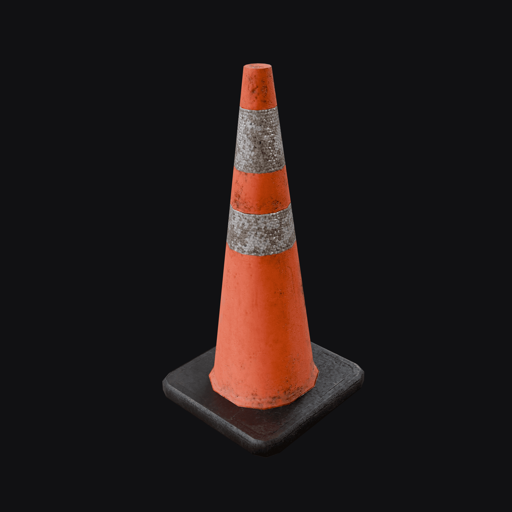 Traffic Cone, free Blender 3D model render