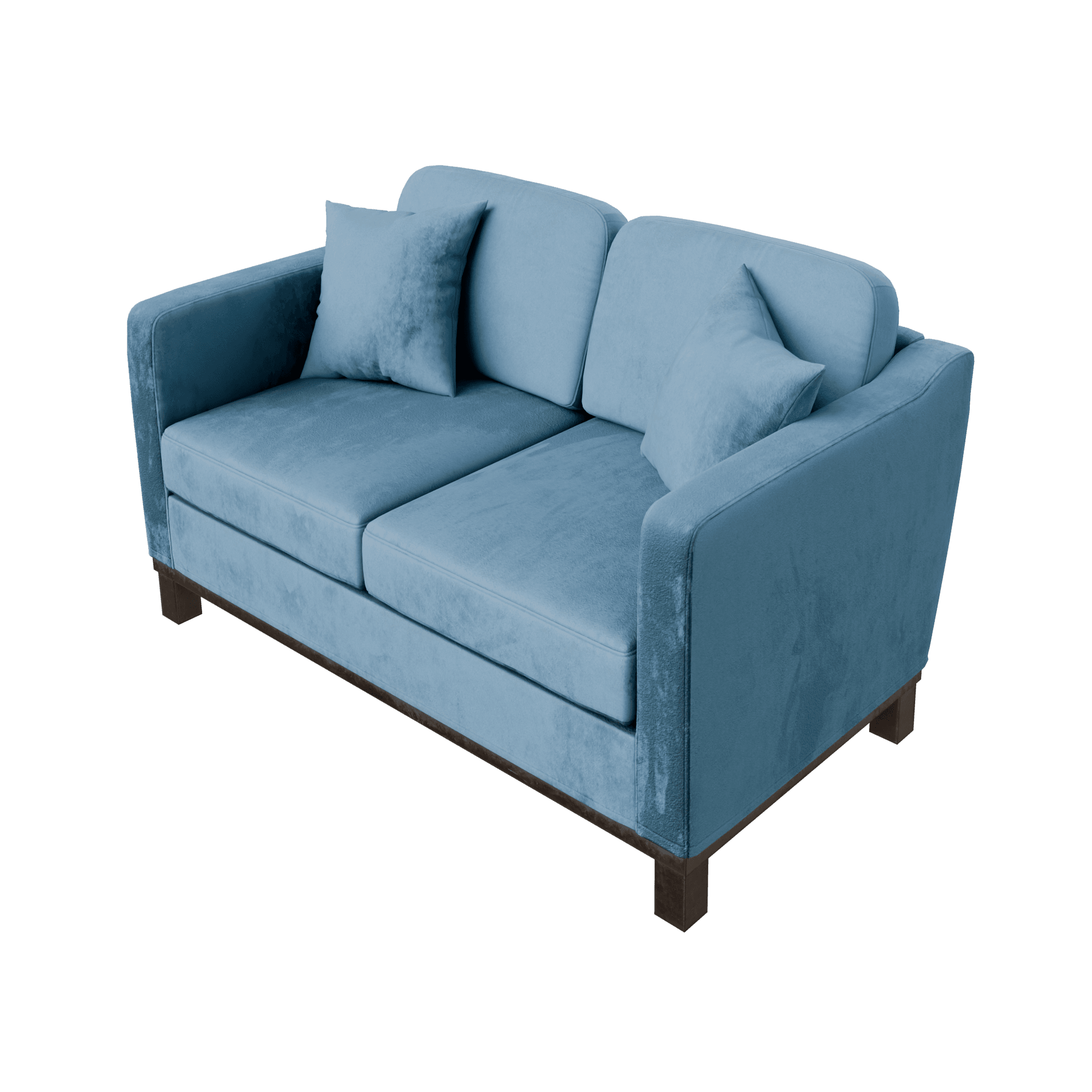 Upholstered Wood Base Loveseat