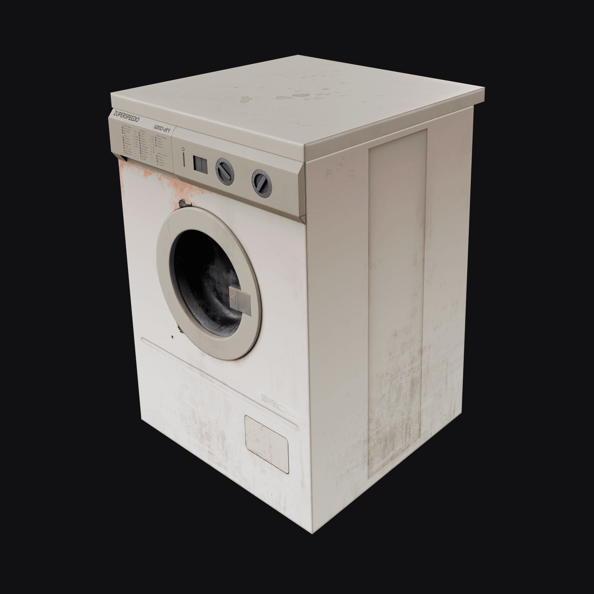Washing Machine, free Blender 3D model render