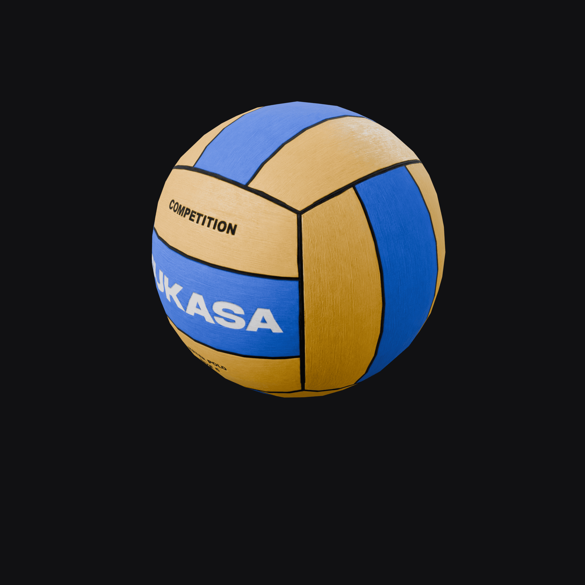 Water Polo Ball, free Blender 3D model render