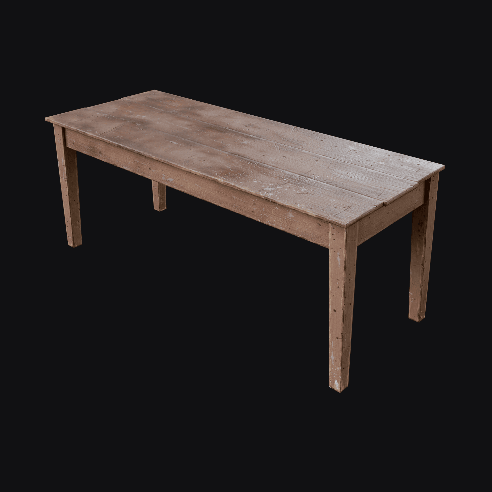 Wooden Table, free Blender 3D model render