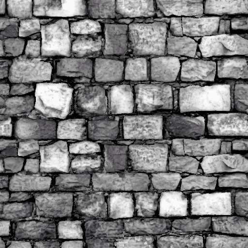Medieval Stone Wall Height map