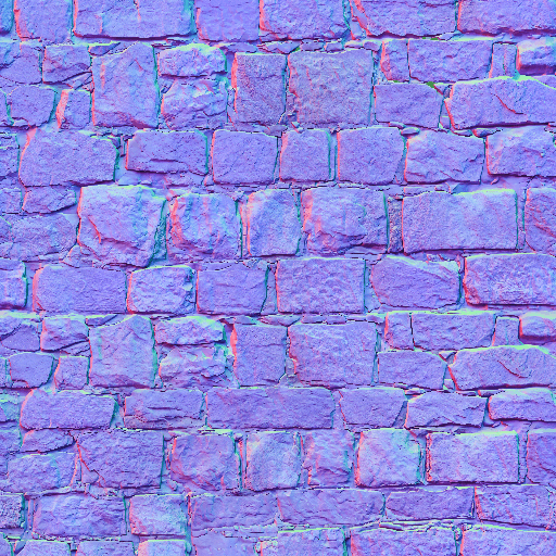 Medieval Stone Wall Normal map